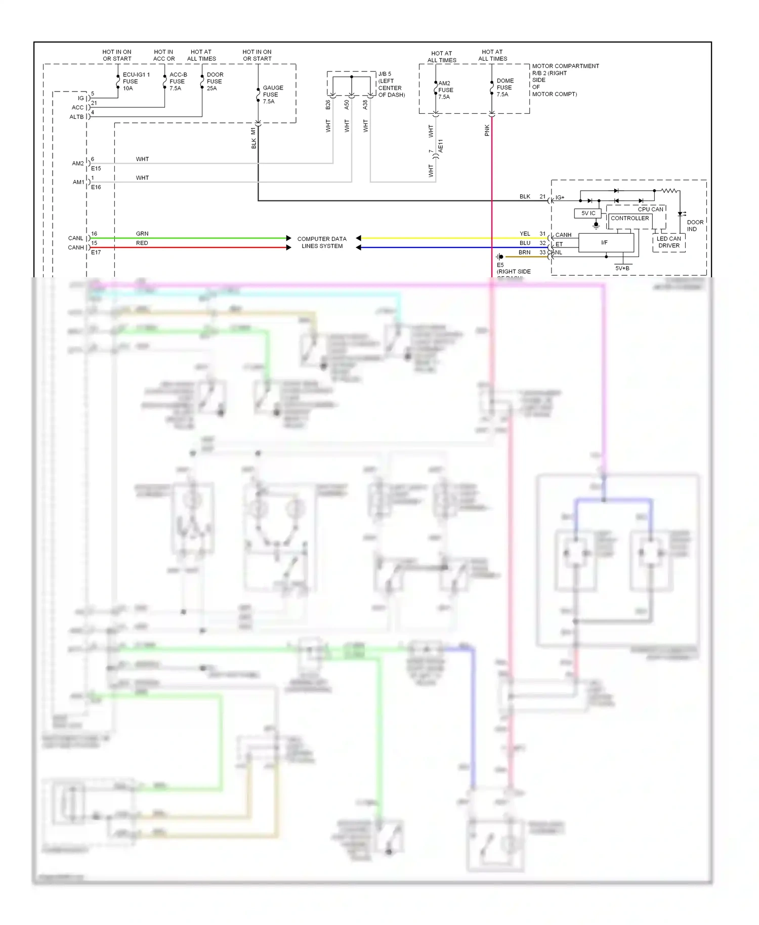 Toyota RAV4 III facelift (2010-2016) computer data lines system wiring diagram  (41 of 112)