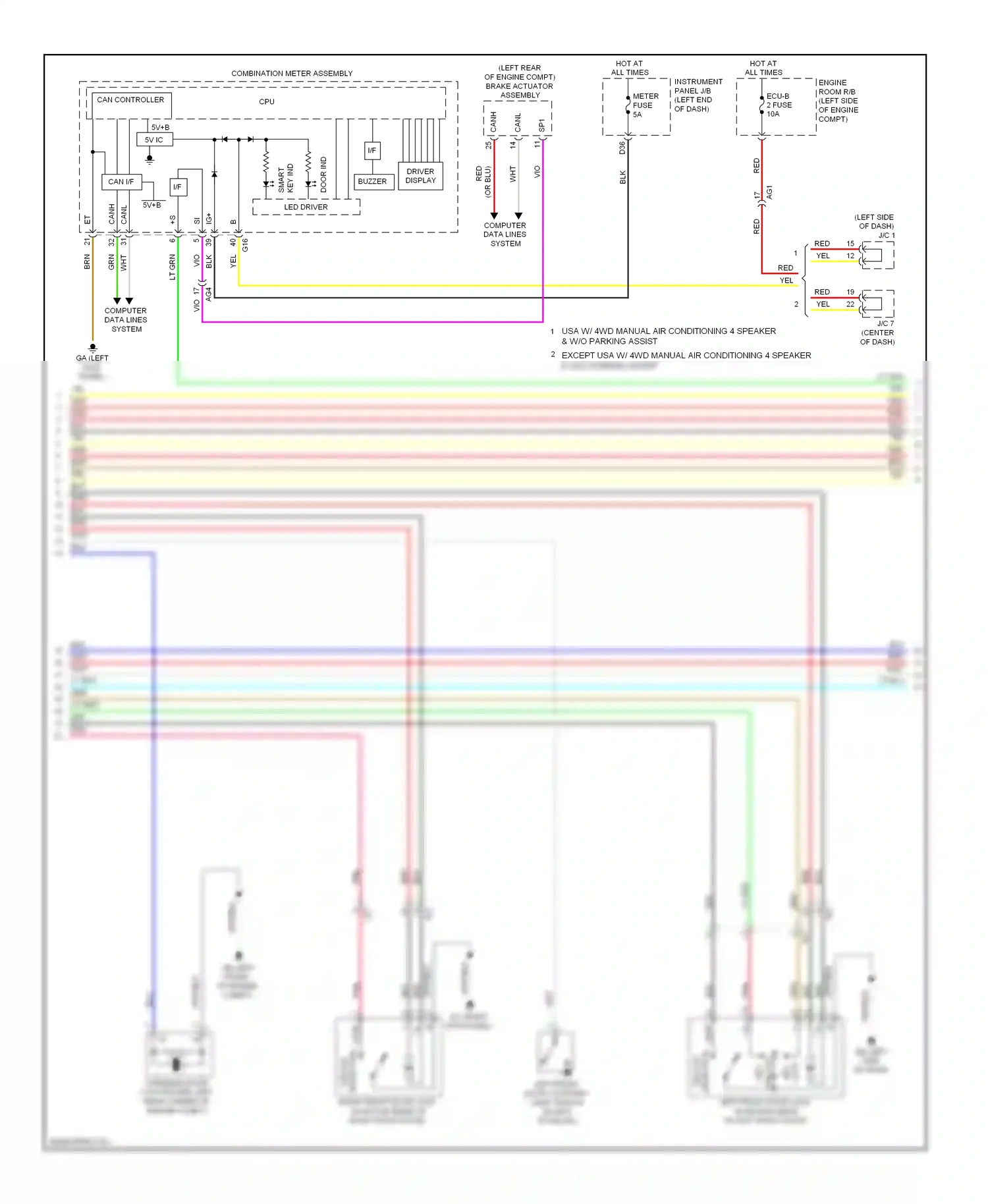 Toyota RAV4 III facelift (2010-2016) computer data lines system wiring diagram  (74 of 112)