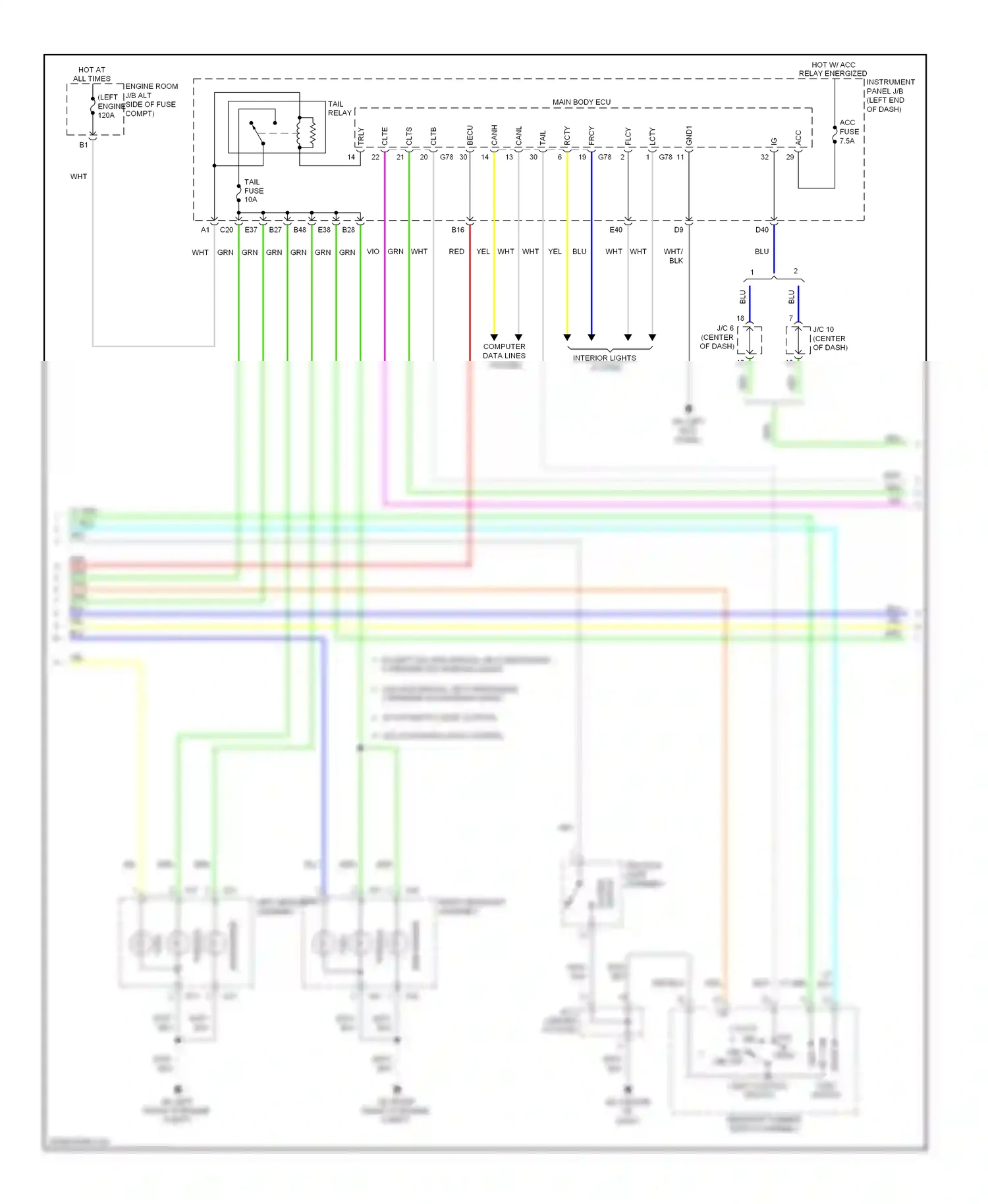 Toyota RAV4 III facelift (2010-2016) computer data lines system wiring diagram  (43 of 112)
