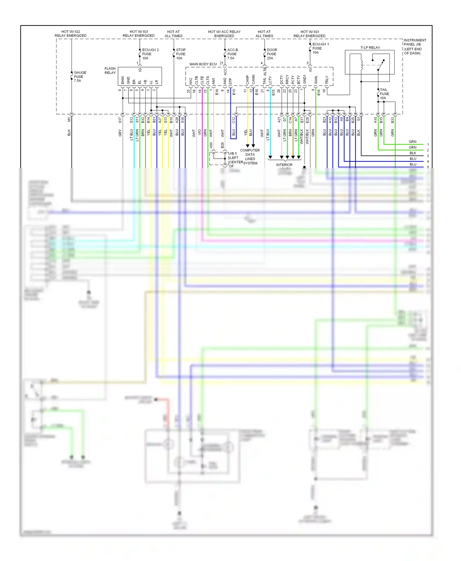 Toyota RAV4 III facelift (2010-2016) computer data lines system wiring diagram  (32 of 112)