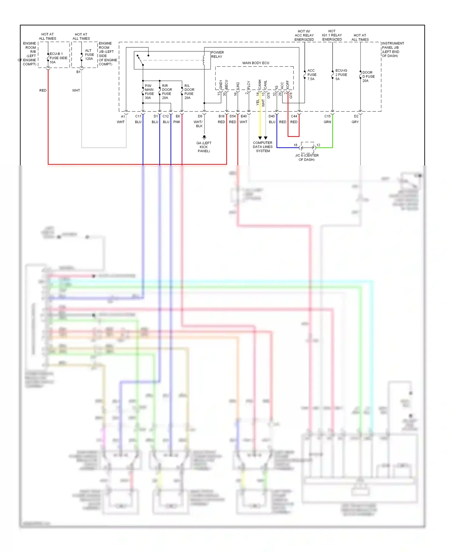 Toyota RAV4 III facelift (2010-2016) computer data lines system wiring diagram  (79 of 112)