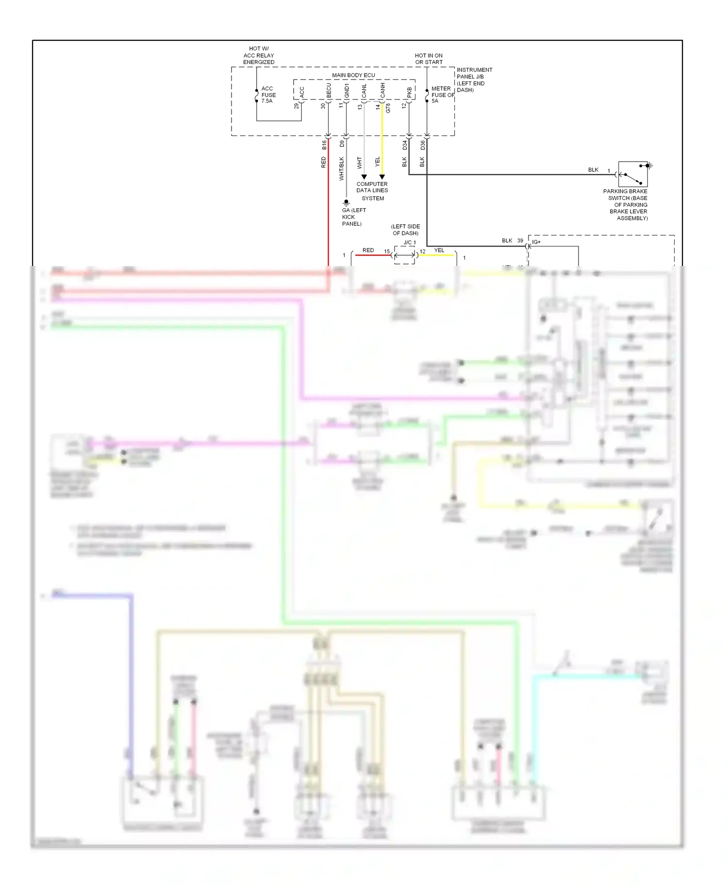 Toyota RAV4 III facelift (2010-2016) computer data lines system wiring diagram  (12 of 112)
