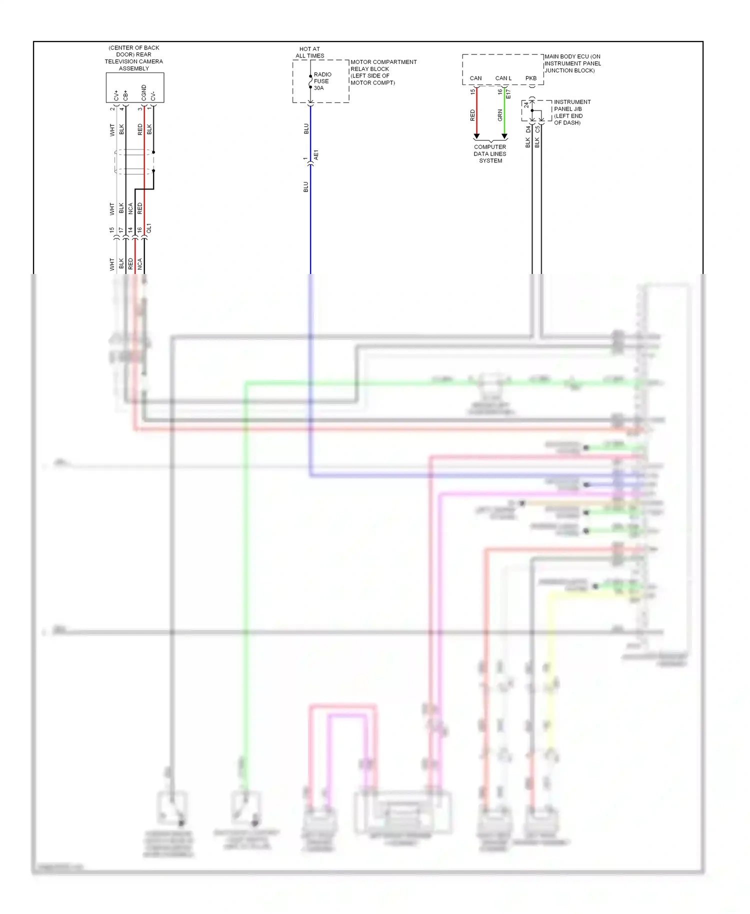 Toyota RAV4 III facelift (2010-2016) computer data lines system wiring diagram  (60 of 112)