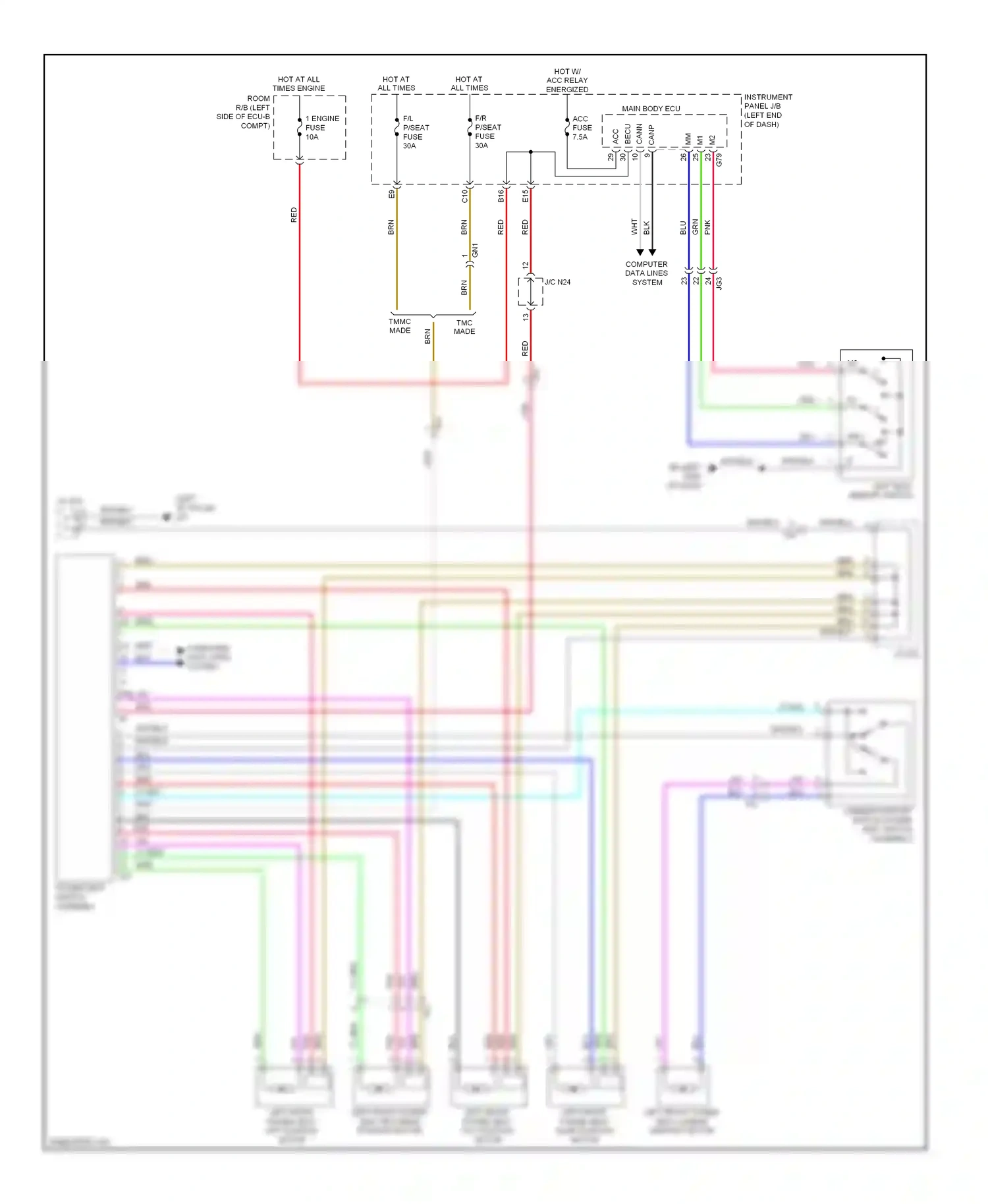 Toyota RAV4 III facelift (2010-2016) computer data lines system wiring diagram  (57 of 112)