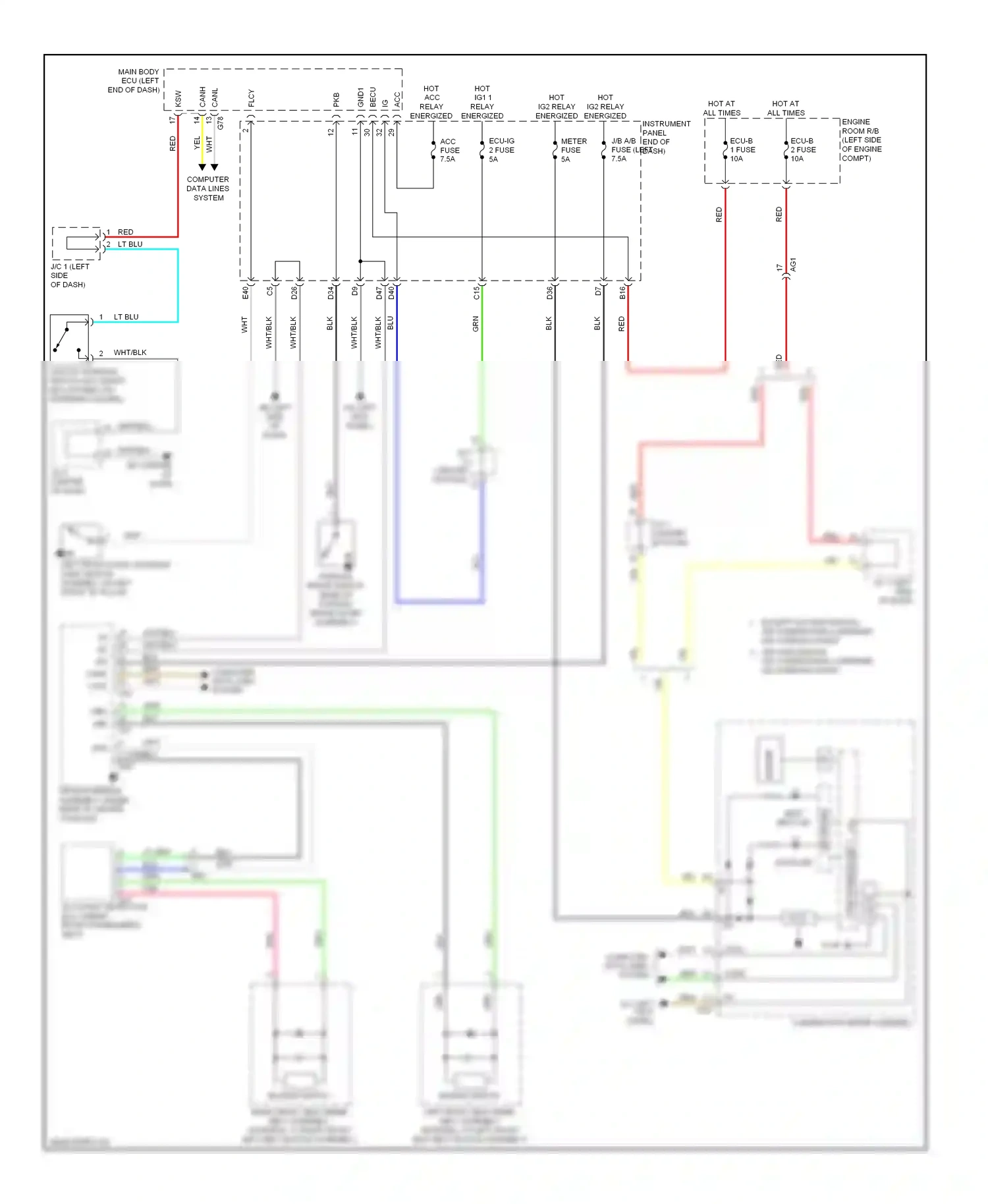 Toyota RAV4 III facelift (2010-2016) computer data lines system wiring diagram  (108 of 112)