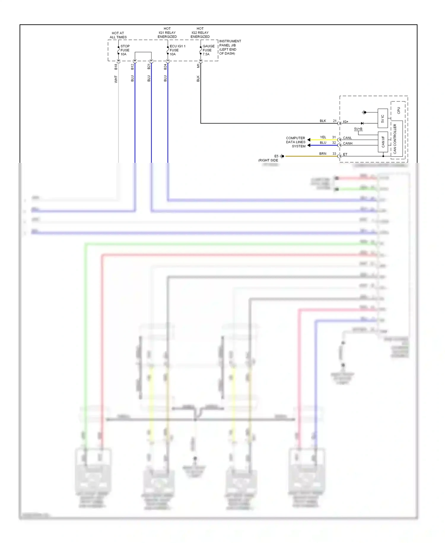 Toyota RAV4 III facelift (2010-2016) computer data lines system wiring diagram  (24 of 112)