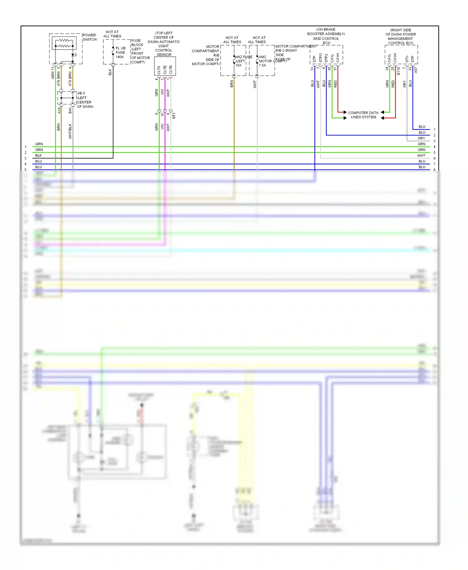 Toyota RAV4 III facelift (2010-2016) computer data lines system wiring diagram  (33 of 112)
