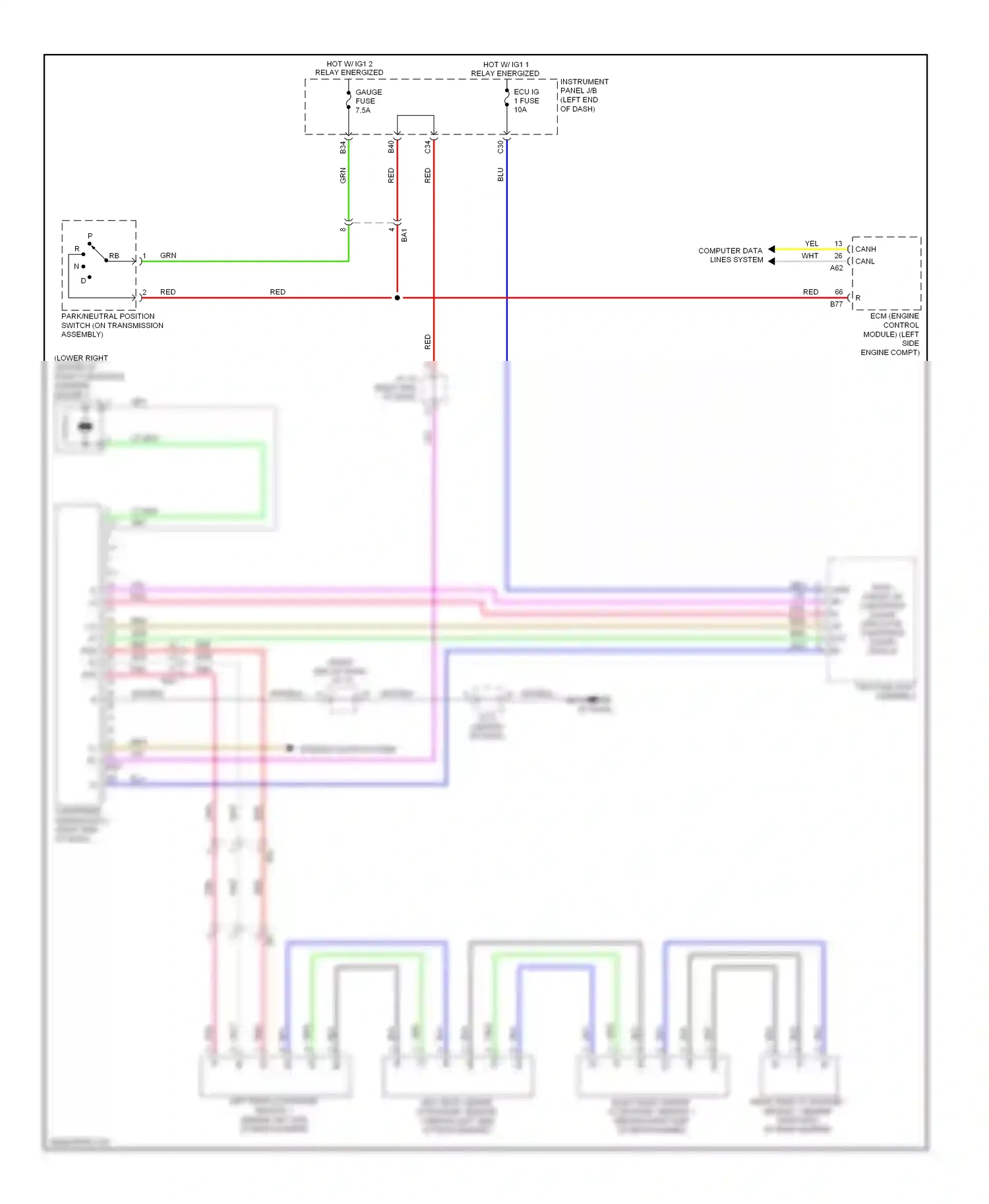 Toyota RAV4 III facelift (2010-2016) computer data lines system wiring diagram  (64 of 112)