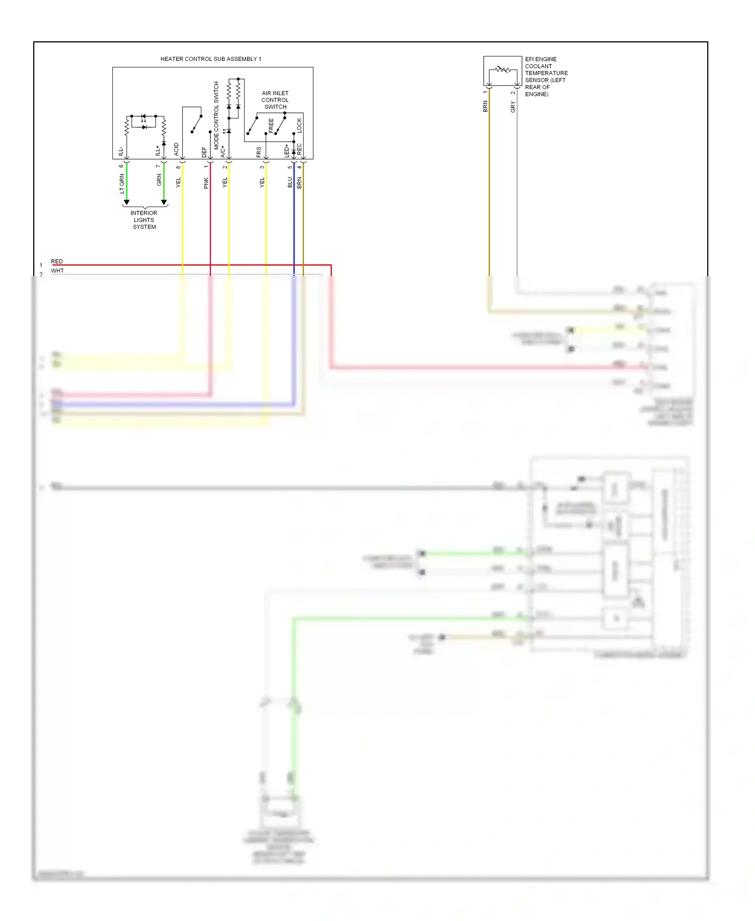 Toyota RAV4 III facelift (2010-2016) ecm (engine control module) wiring diagram  (2 of 2)