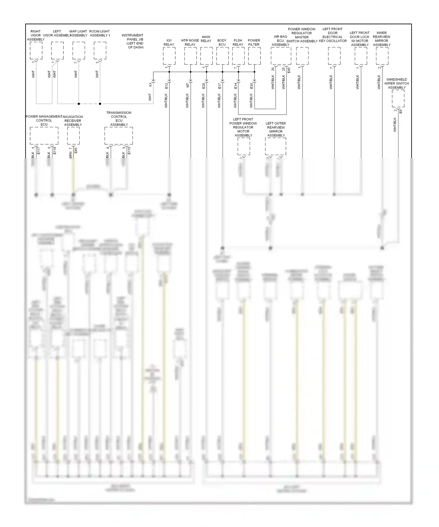 Toyota RAV4 III facelift (2010-2016) outer id mirror code switch box assembly wiring diagram  (1 of 1)