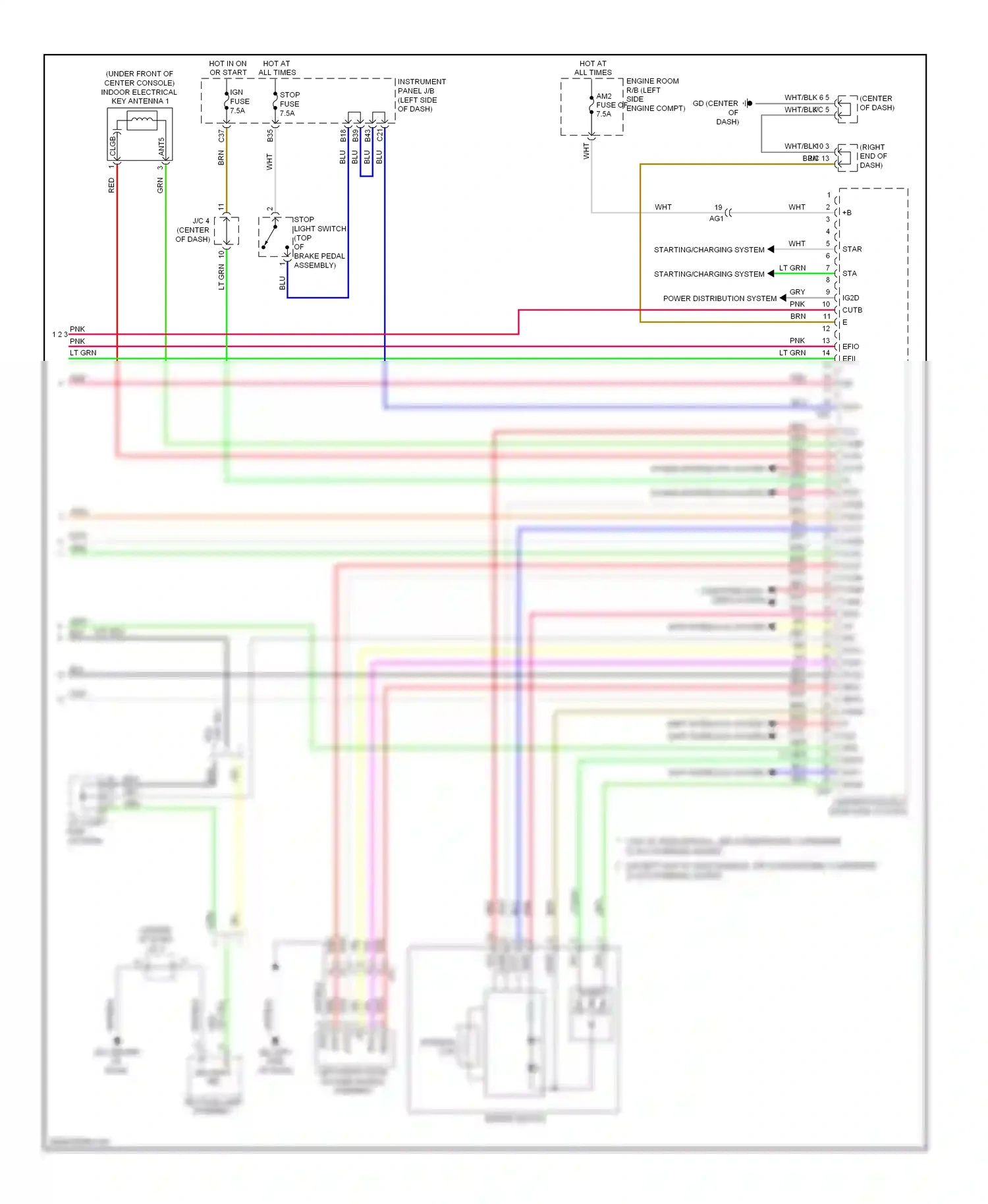 Toyota RAV4 III facelift (2010-2016) shift interlock system wiring diagram  (3 of 6)
