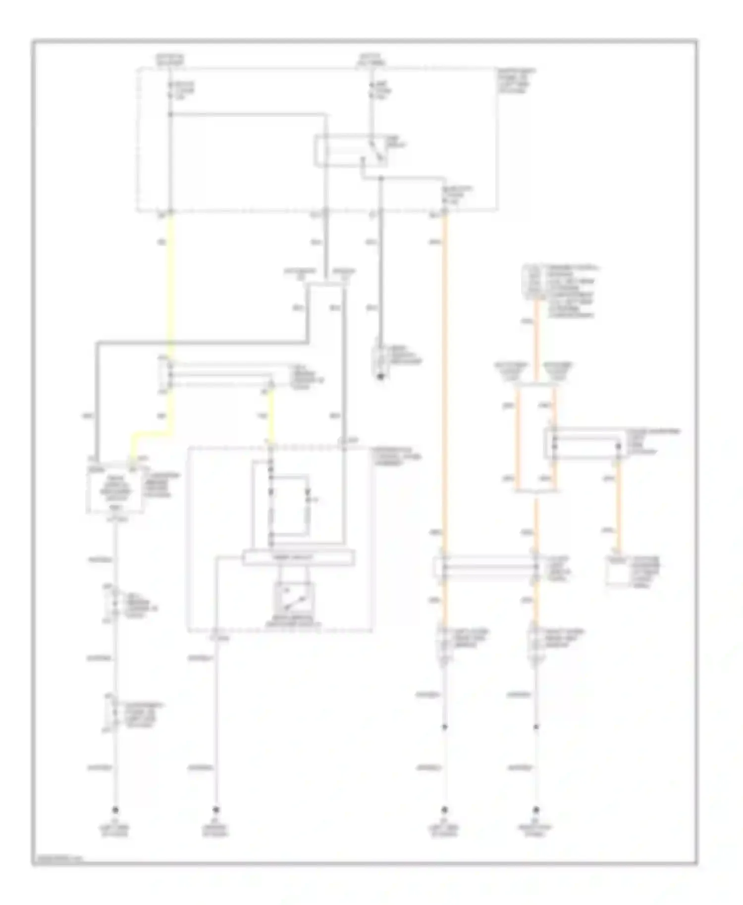 RAV4 Toyota III (2005-2010): Mirror heater & rear defogger circuit