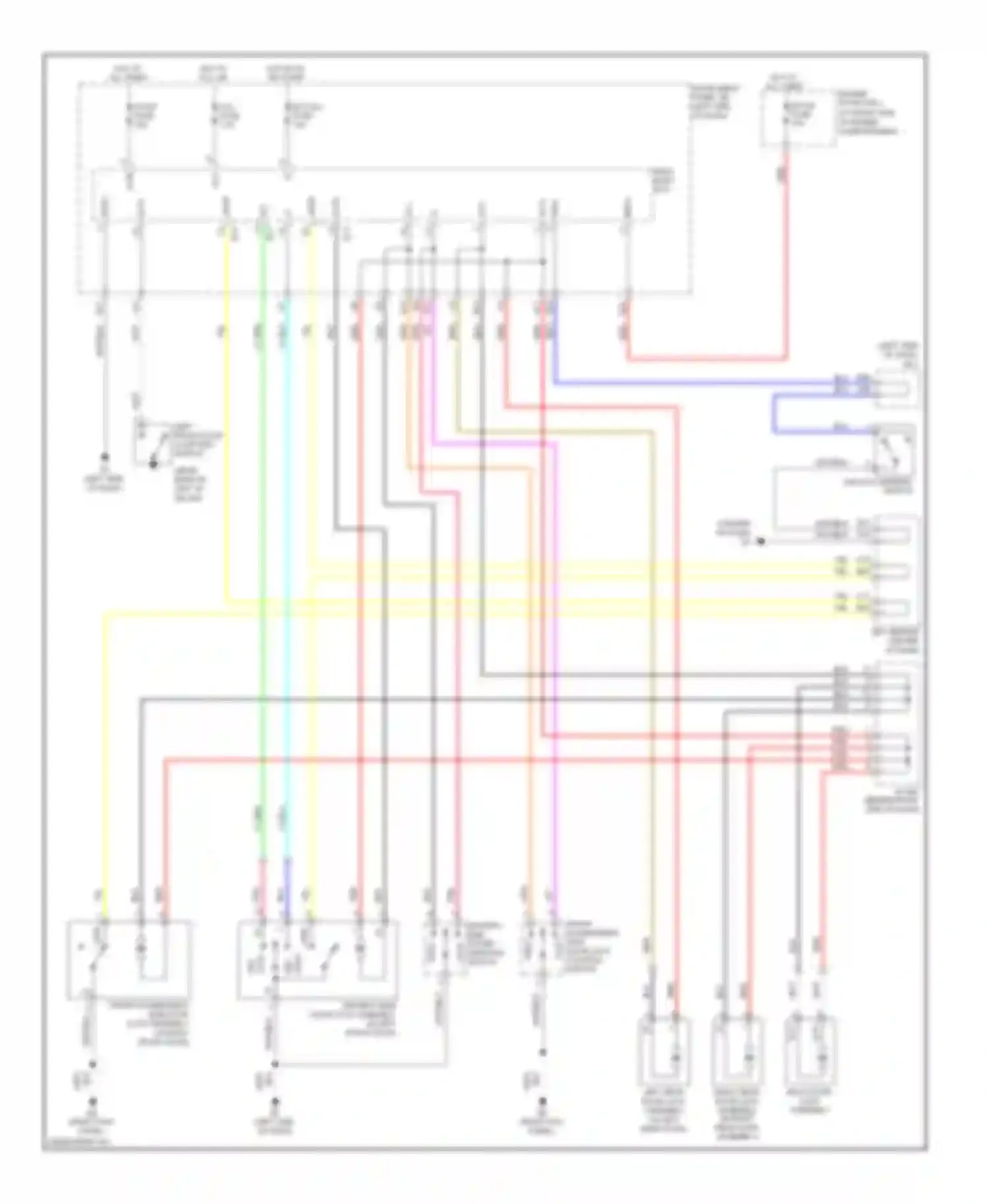 RAV4 Toyota III (2005-2010): Power door locks circuit, without keyless entry