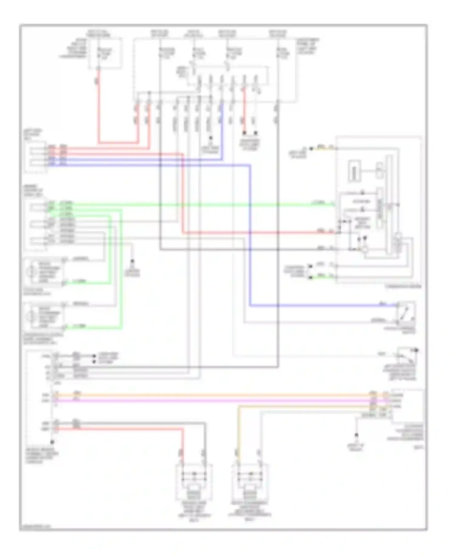 RAV4 Toyota III (2005-2010): Key reminder & seat belt warning circuit