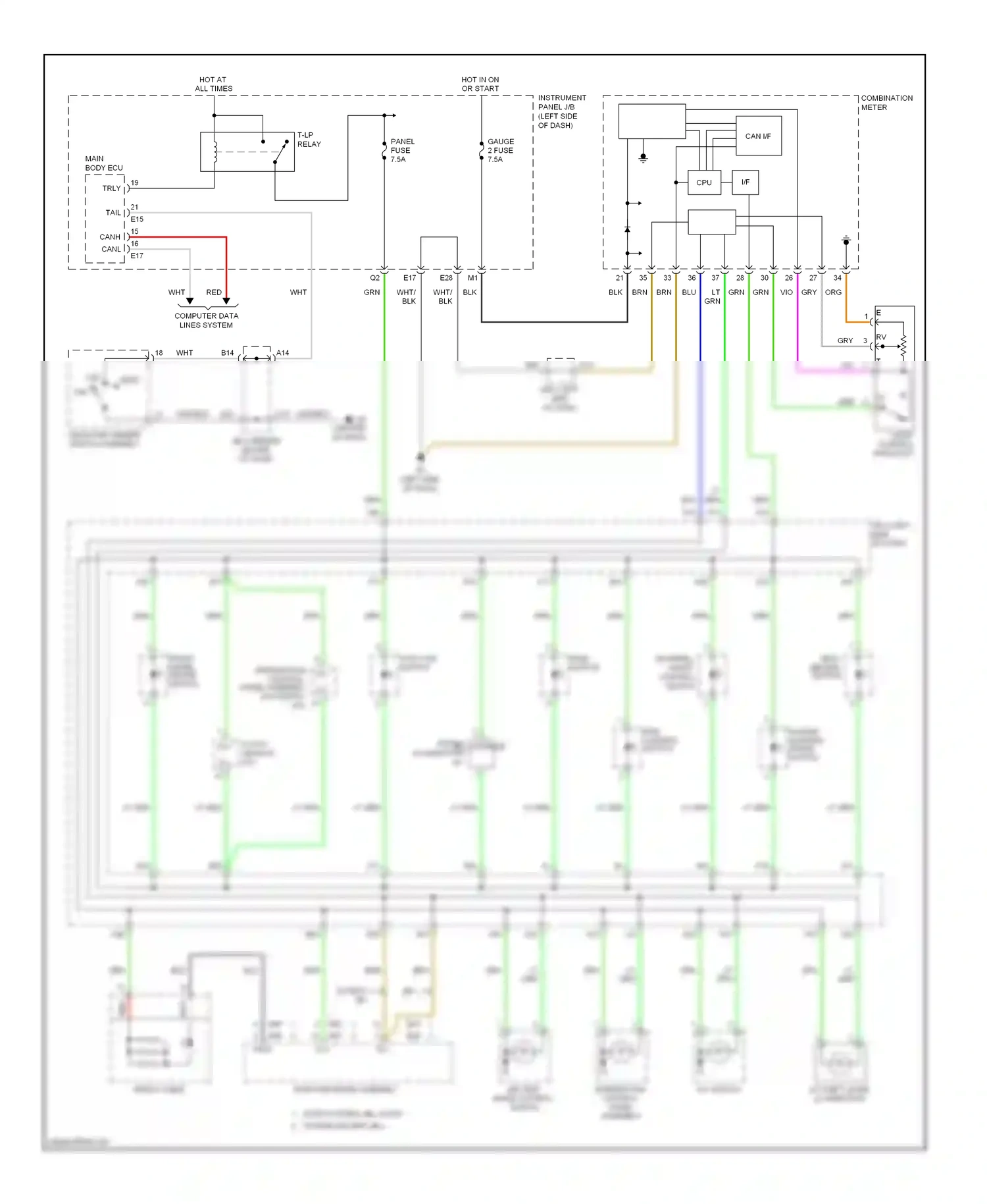 Toyota RAV4 III (2005-2010) computer data lines system wiring diagram  (16 of 28)