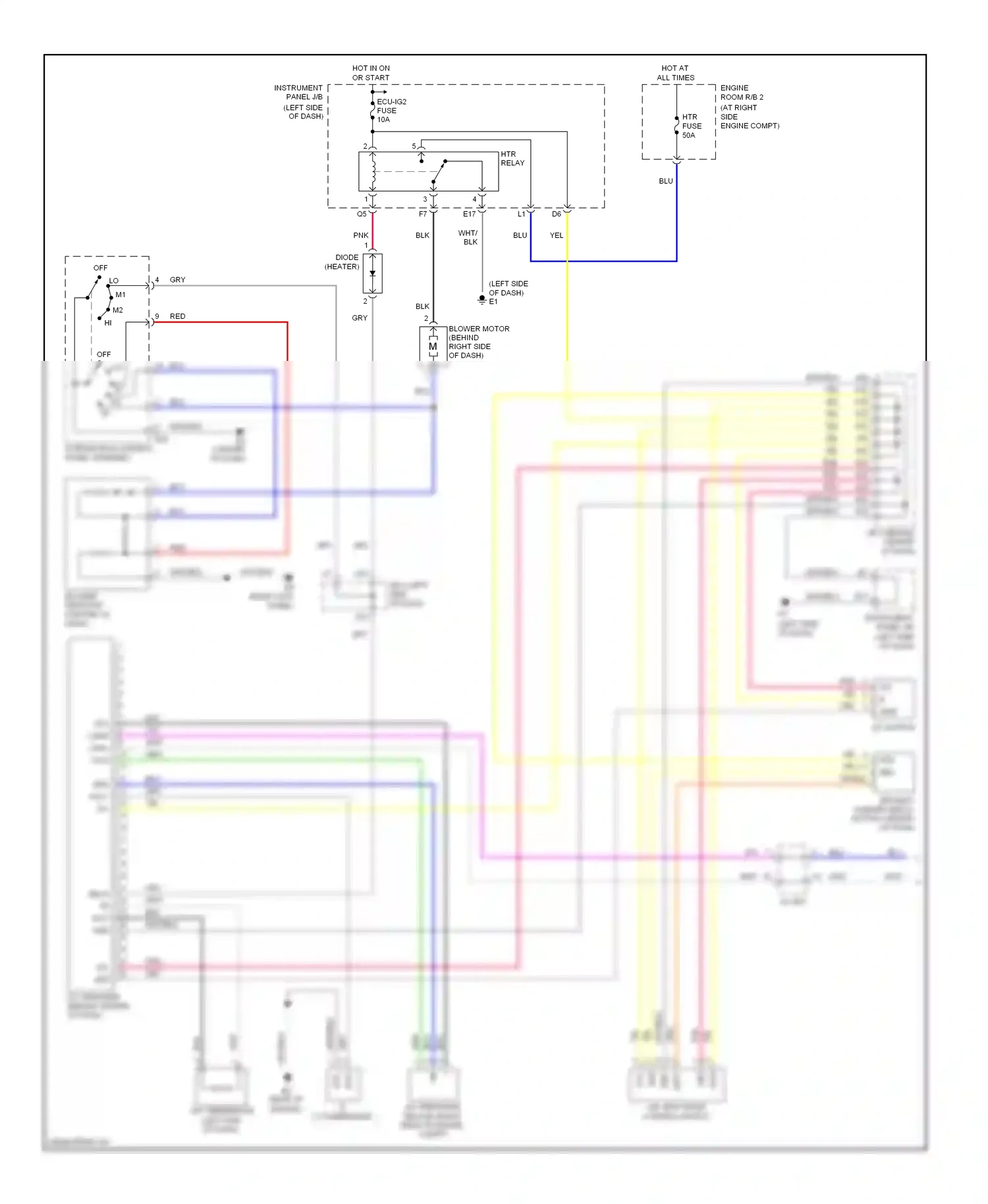 Toyota RAV4 III (2005-2010) integration control, panel assembly wiring diagram  (2 of 9)