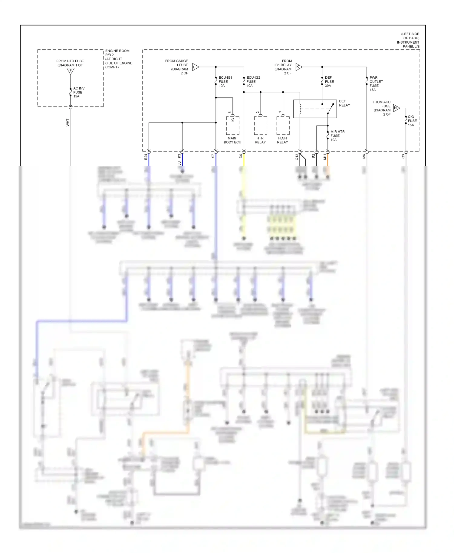 Toyota RAV4 III (2005-2010) shift warning system interlock system wiring diagram  (1 of 1)
