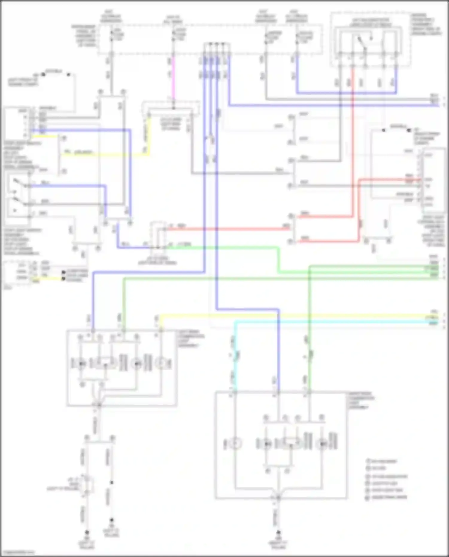 RAV4 Toyota IV facelift (2015-2019): Exterior lamps circuit, except hybrid (1 of 4)