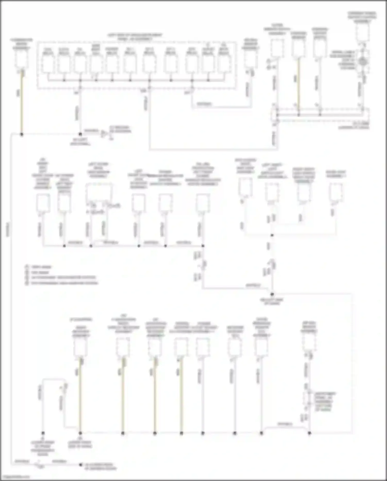 RAV4 Toyota IV facelift (2015-2019): Ground distribution circuit, except hybrid (2 of 5)