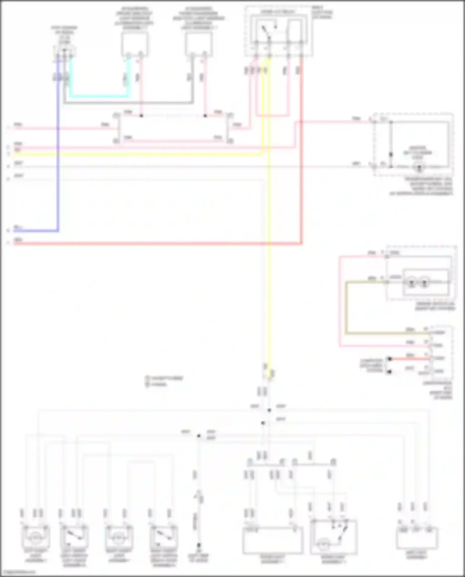 RAV4 Toyota IV facelift (2015-2019): Courtesy lamps circuit (2 of 2)