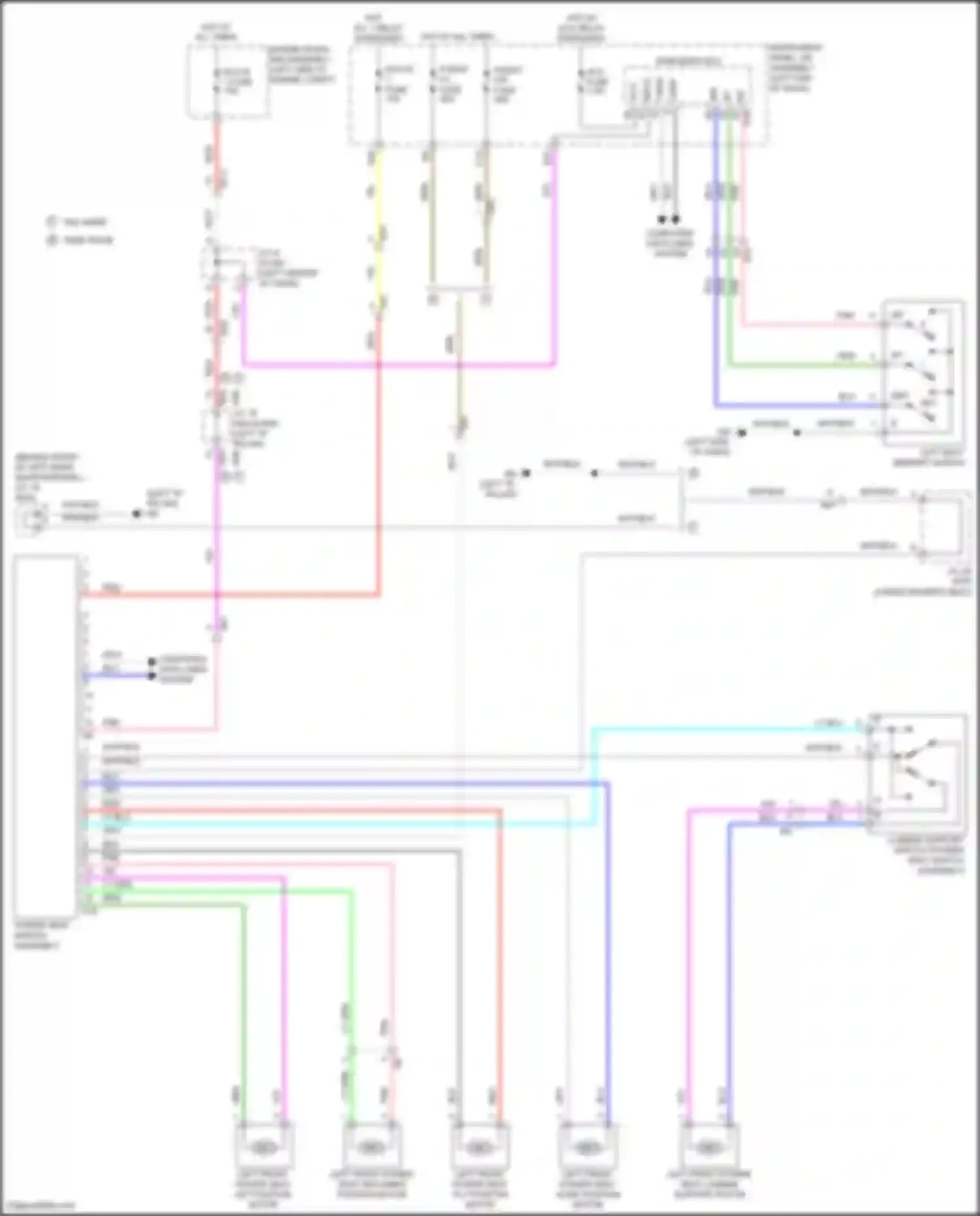 RAV4 Toyota IV facelift (2015-2019): Memory systems circuit, except hybrid