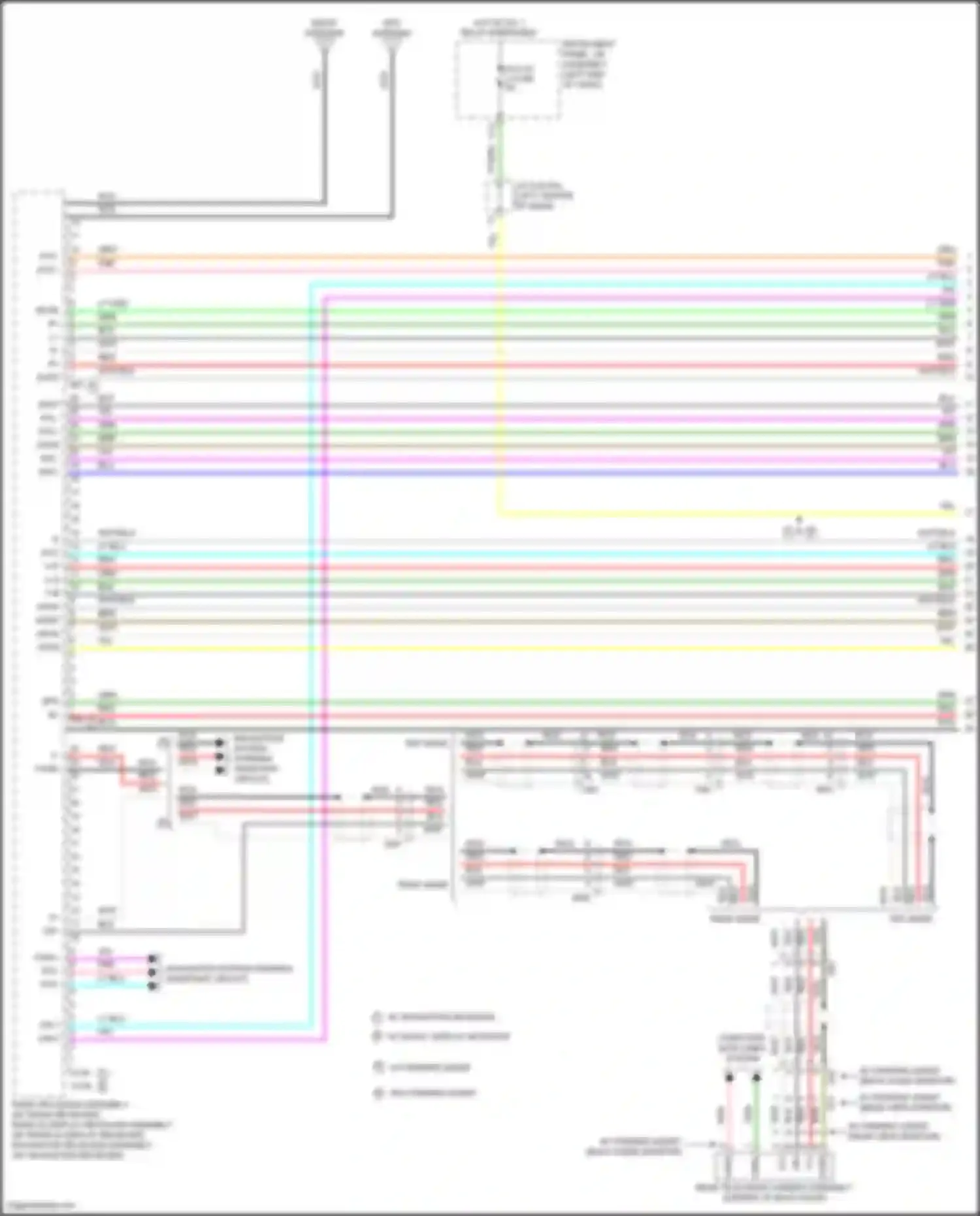 RAV4 Toyota IV facelift (2015-2019): Navigation circuit, except hybrid w/ built-in amplifier (1 of 5)