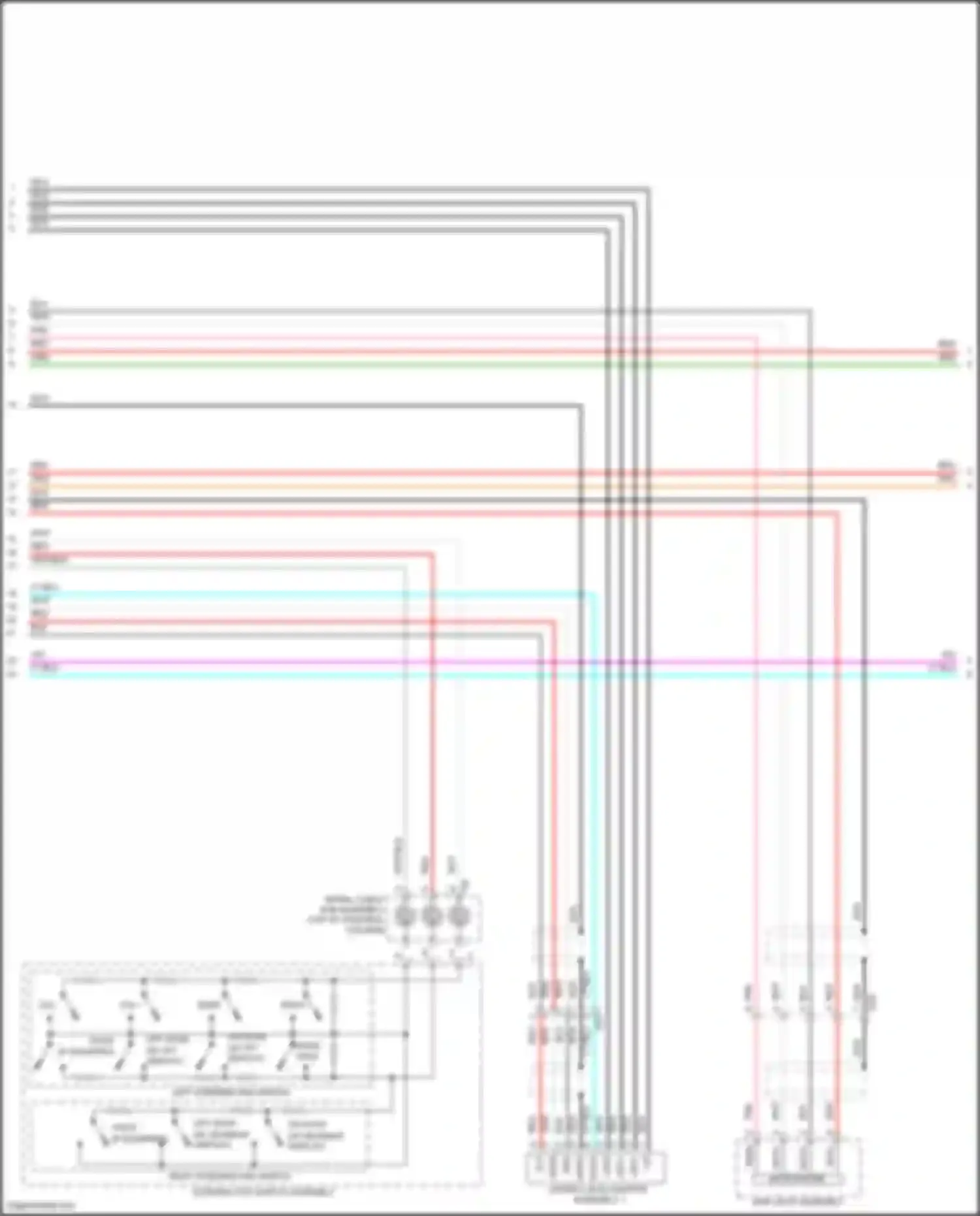 RAV4 Toyota IV facelift (2015-2019): Navigation circuit, except hybrid w/ separate amplifier (2 of 4)