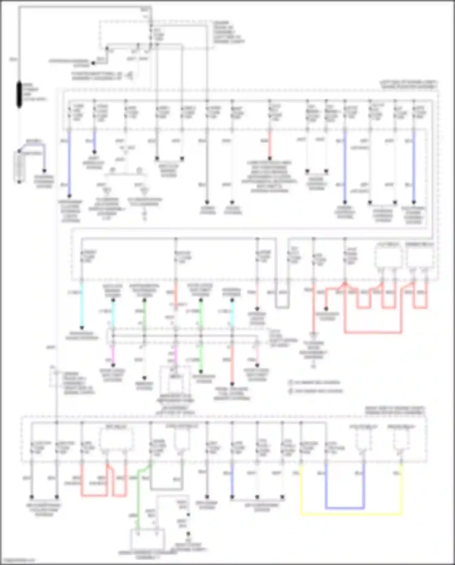 RAV4 Toyota IV facelift (2015-2019): Power distribution circuit, except hybrid (1 of 4)