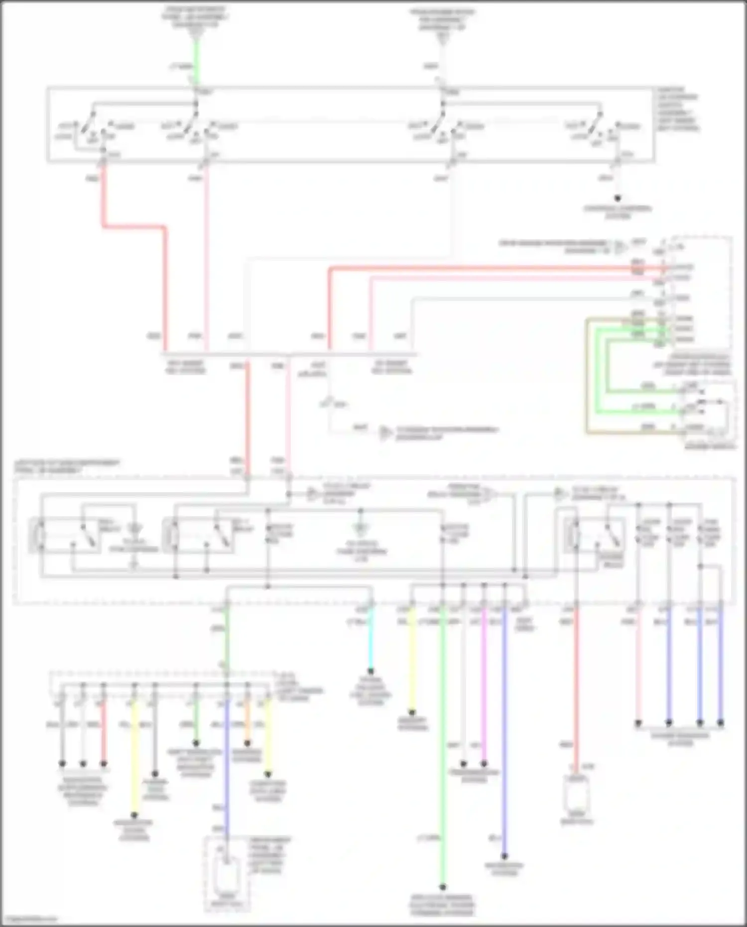 RAV4 Toyota IV facelift (2015-2019): Power distribution circuit, except hybrid (2 of 4)