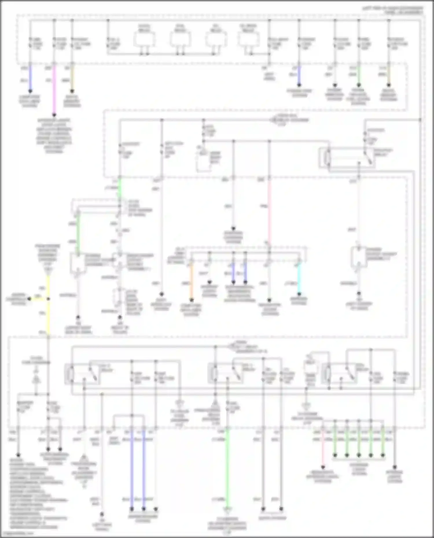 RAV4 Toyota IV facelift (2015-2019): Power distribution circuit, except hybrid (3 of 4)