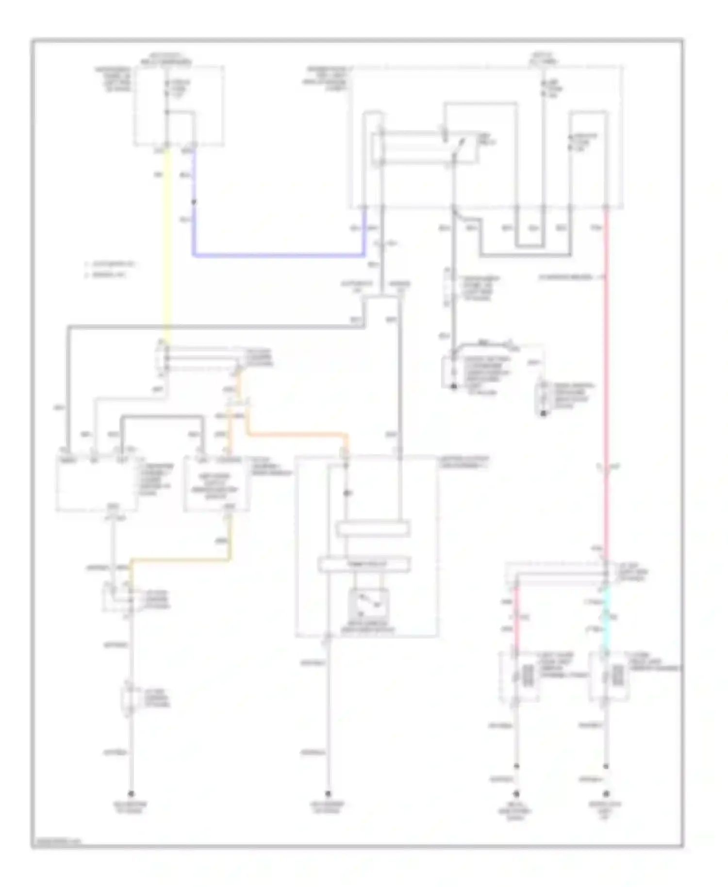RAV4 Toyota IV (2012-2015): Mirror heater & rear defogger circuit, except ev