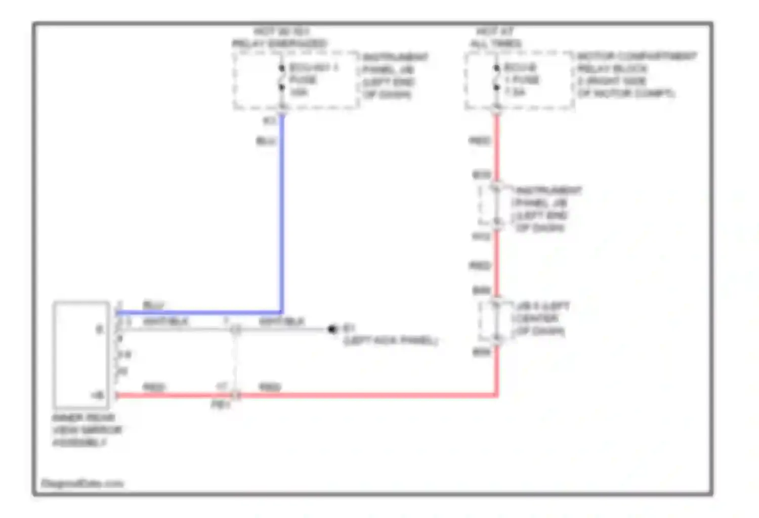 RAV4 Toyota IV (2012-2015): Electrochromic mirror circuit, ev