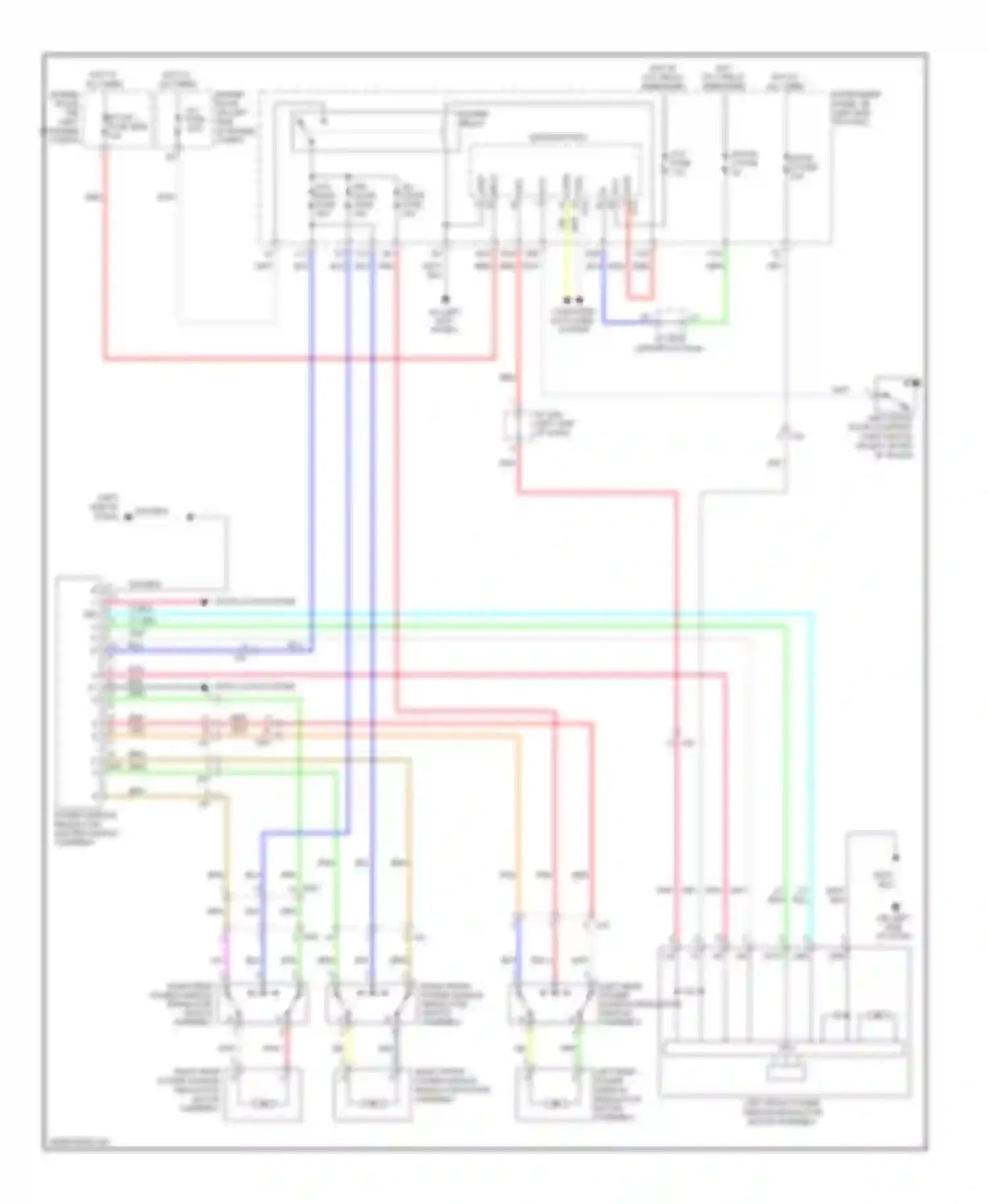 RAV4 Toyota IV (2012-2015): Power windows circuit, except ev with jam protection