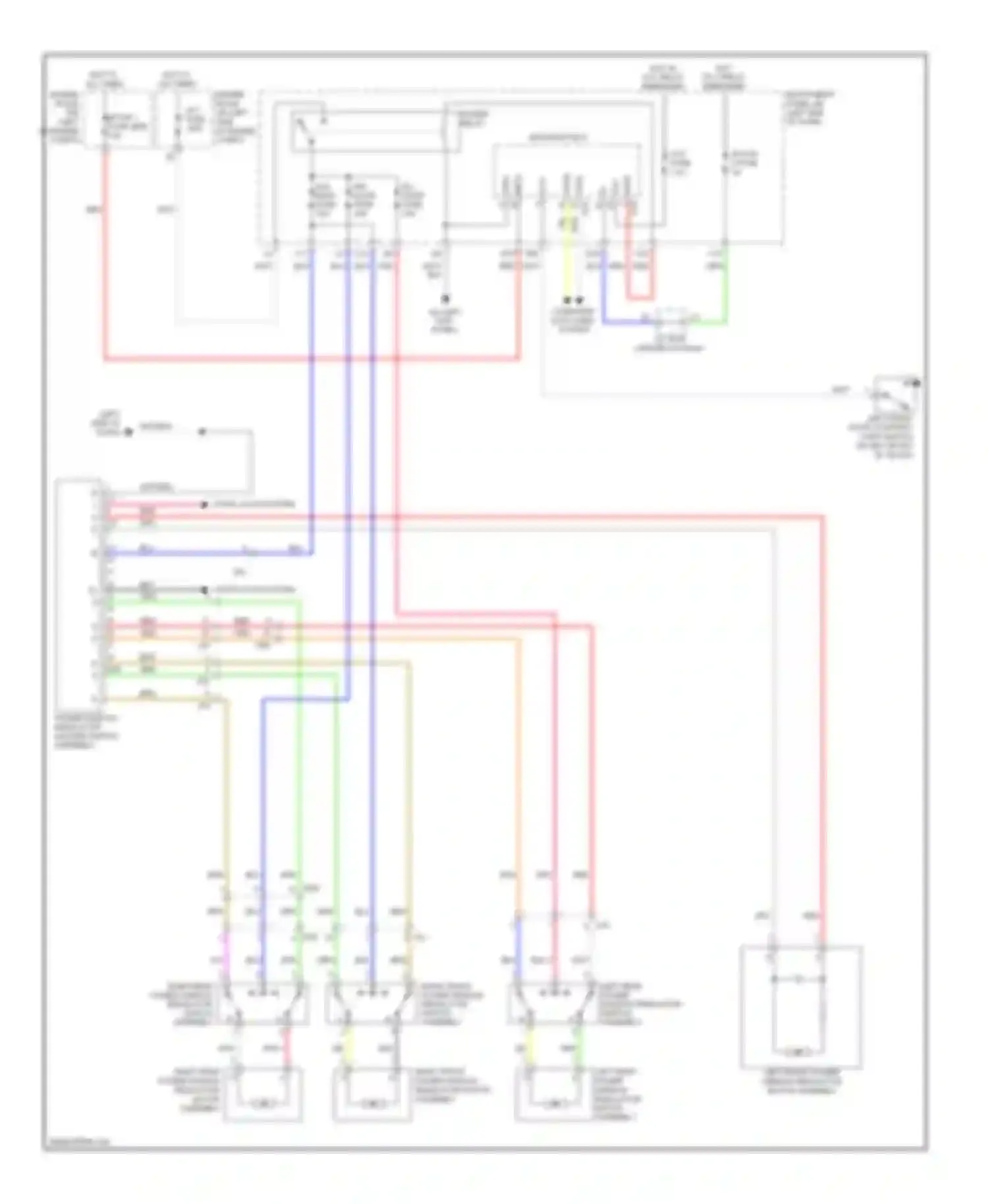 RAV4 Toyota IV (2012-2015): Power windows circuit, except ev without jam protection