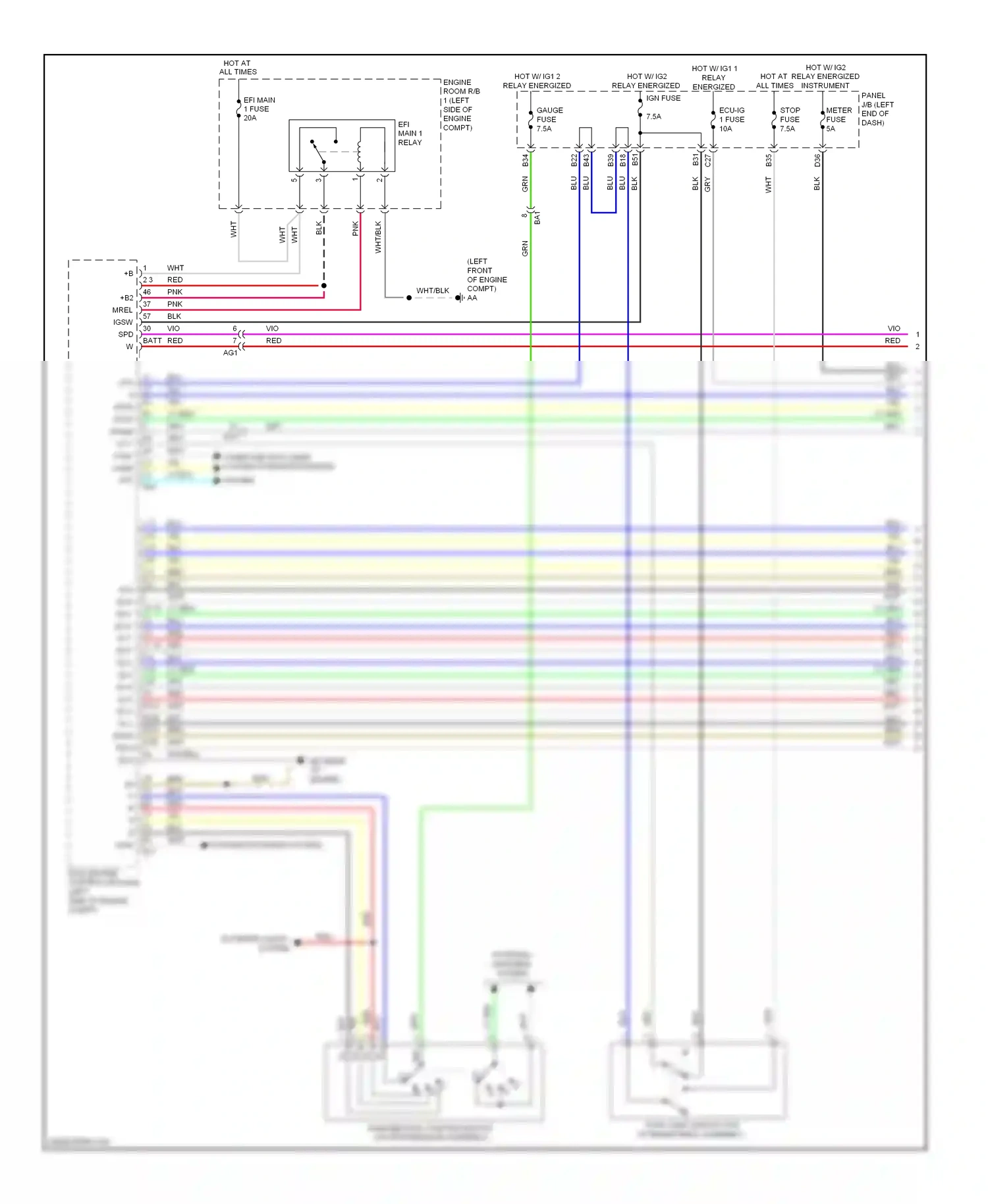 Toyota RAV4 IV (2012-2015) computer data lines system starting/charging system wiring diagram  (1 of 1)