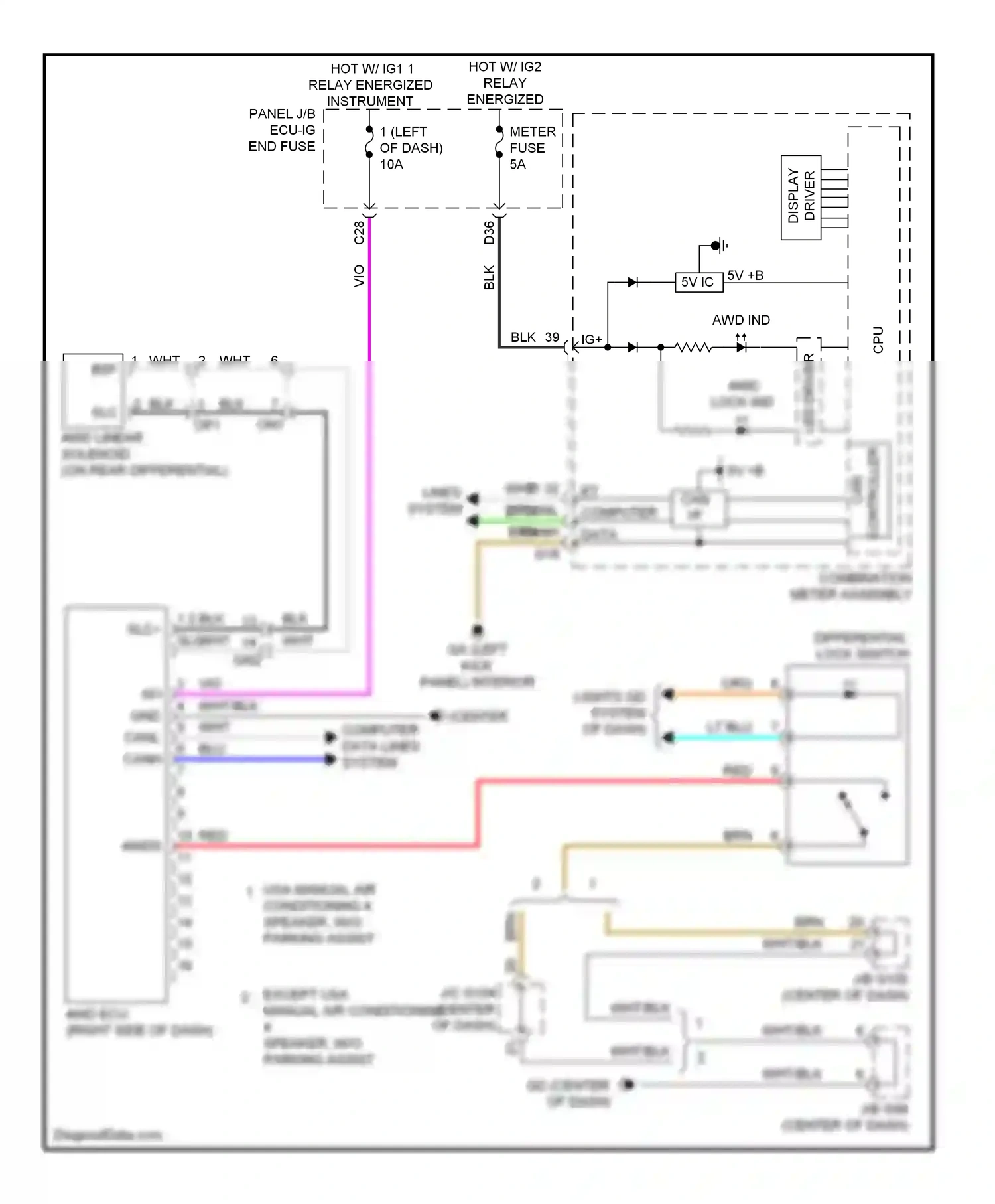 Toyota RAV4 IV (2012-2015) computer data lines system wiring diagram  (91 of 110)