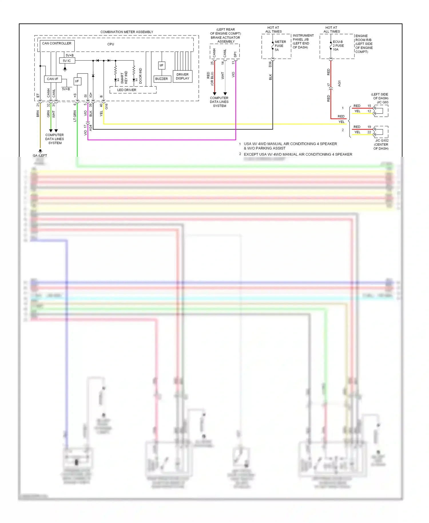 Toyota RAV4 IV (2012-2015) computer data lines system wiring diagram  (17 of 110)