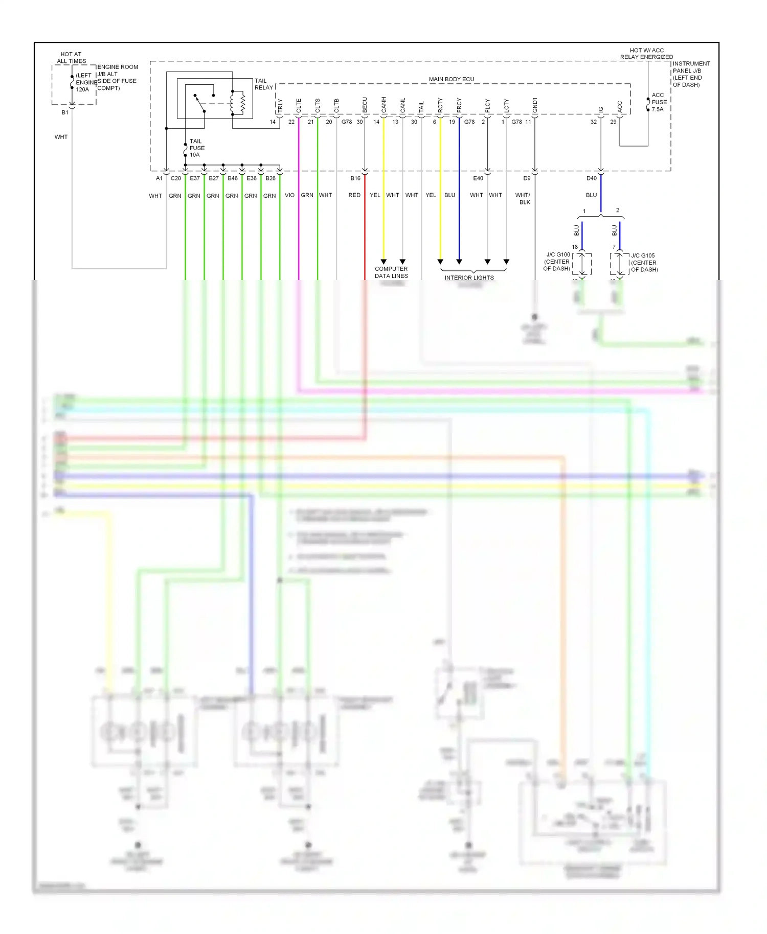 Toyota RAV4 IV (2012-2015) computer data lines system wiring diagram  (36 of 110)