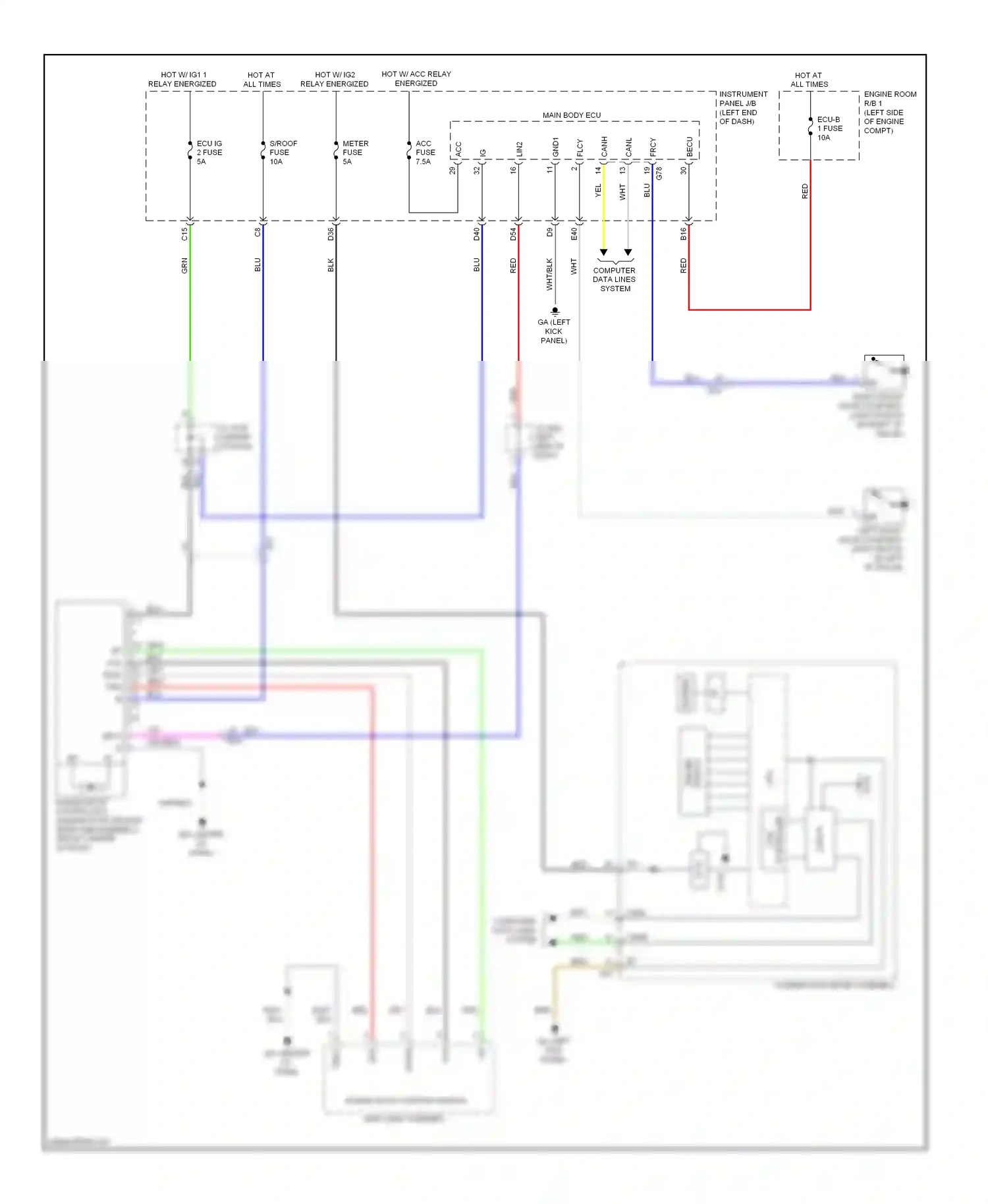 Toyota RAV4 IV (2012-2015) computer data lines system wiring diagram  (75 of 110)