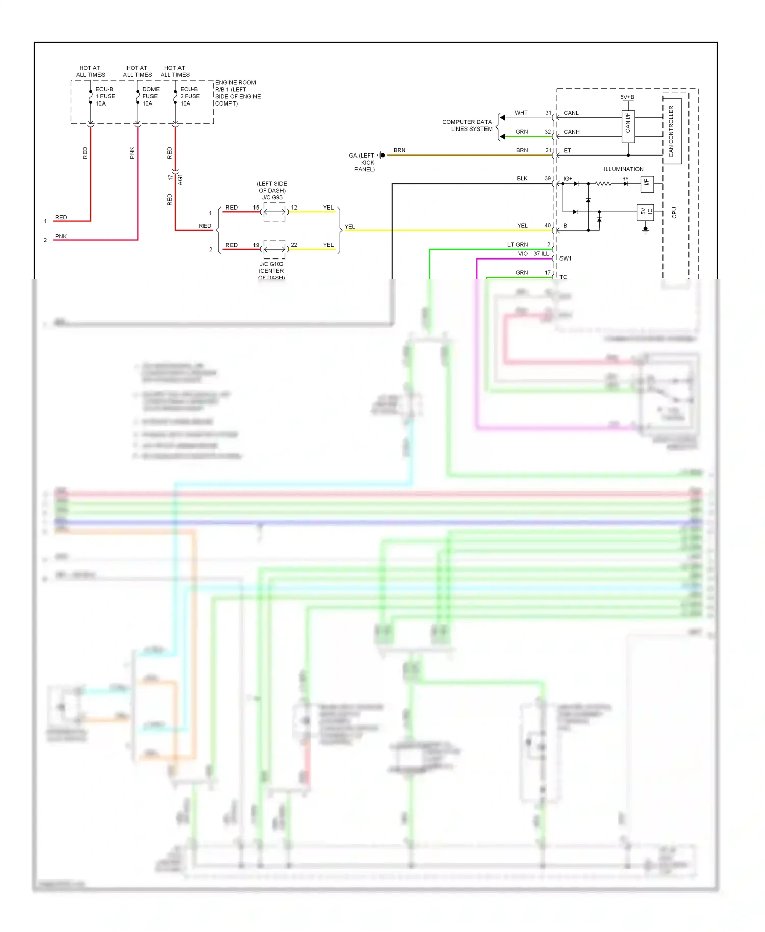 Toyota RAV4 IV (2012-2015) computer data lines system wiring diagram  (53 of 110)