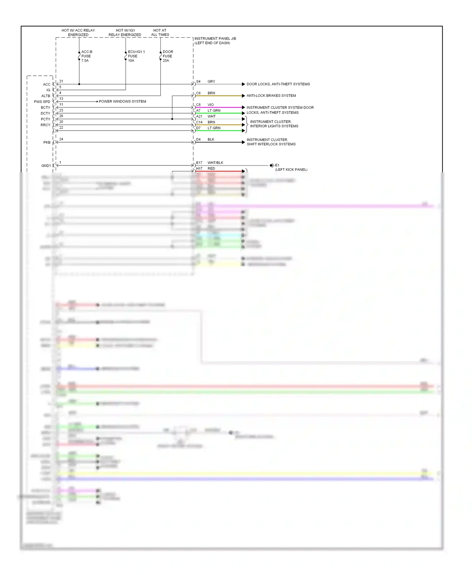 Toyota RAV4 IV (2012-2015) engine controls system wiring diagram  (1 of 8)