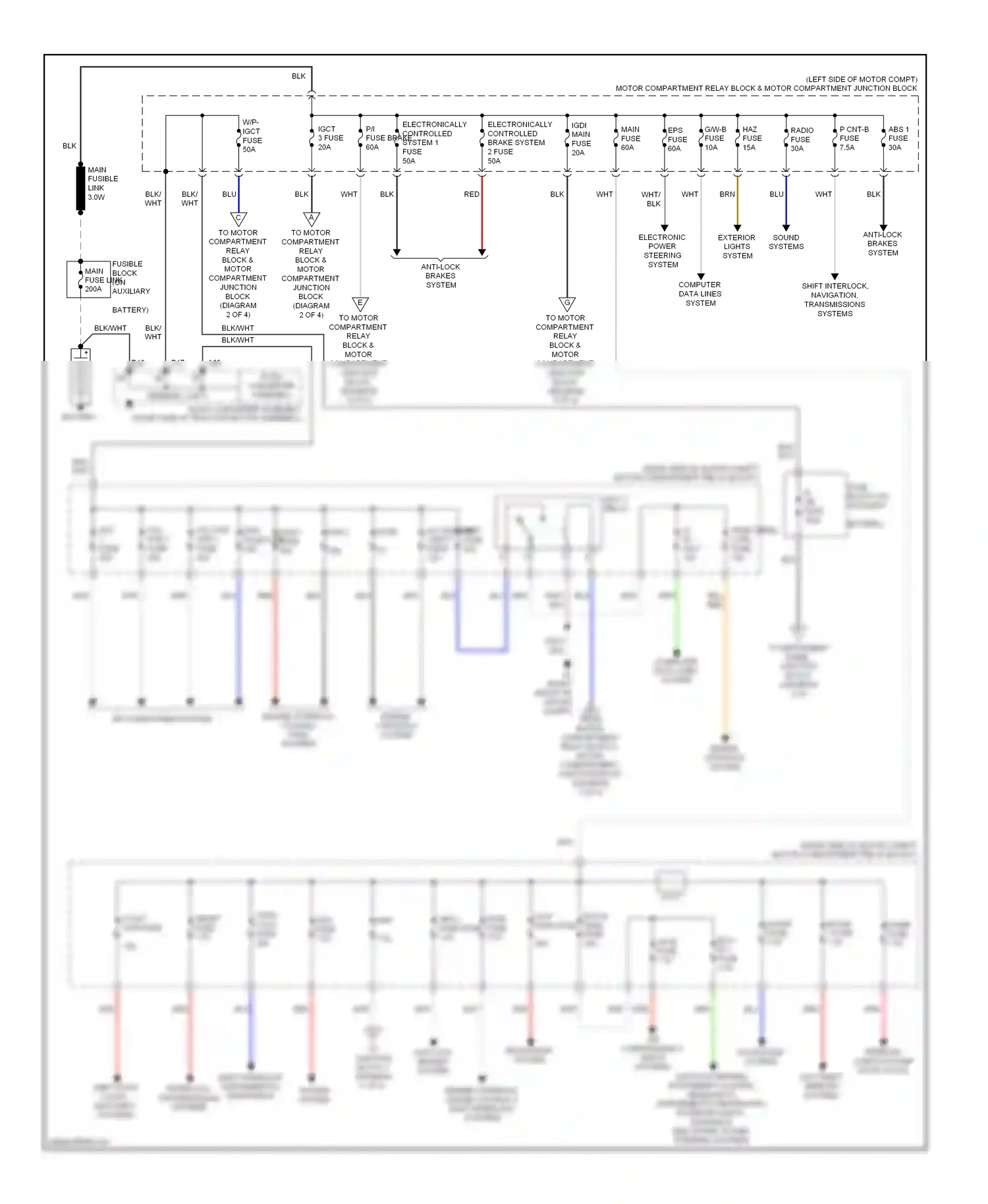 Toyota RAV4 IV (2012-2015) engine controls system wiring diagram  (3 of 8)
