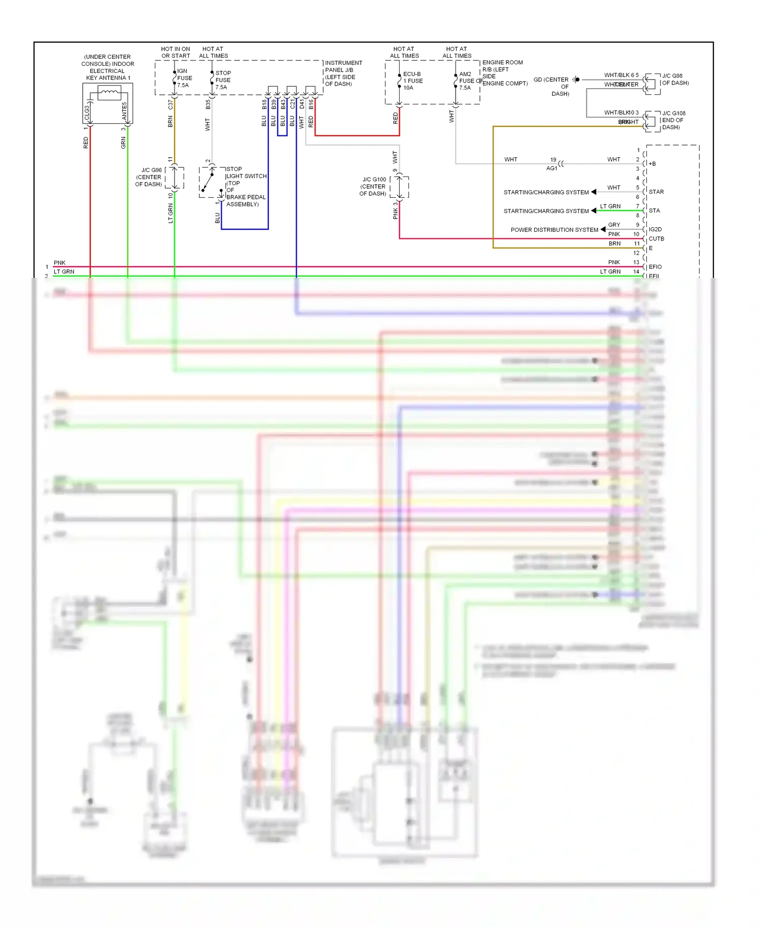 Toyota RAV4 IV (2012-2015) engine switch wiring diagram  (3 of 6)