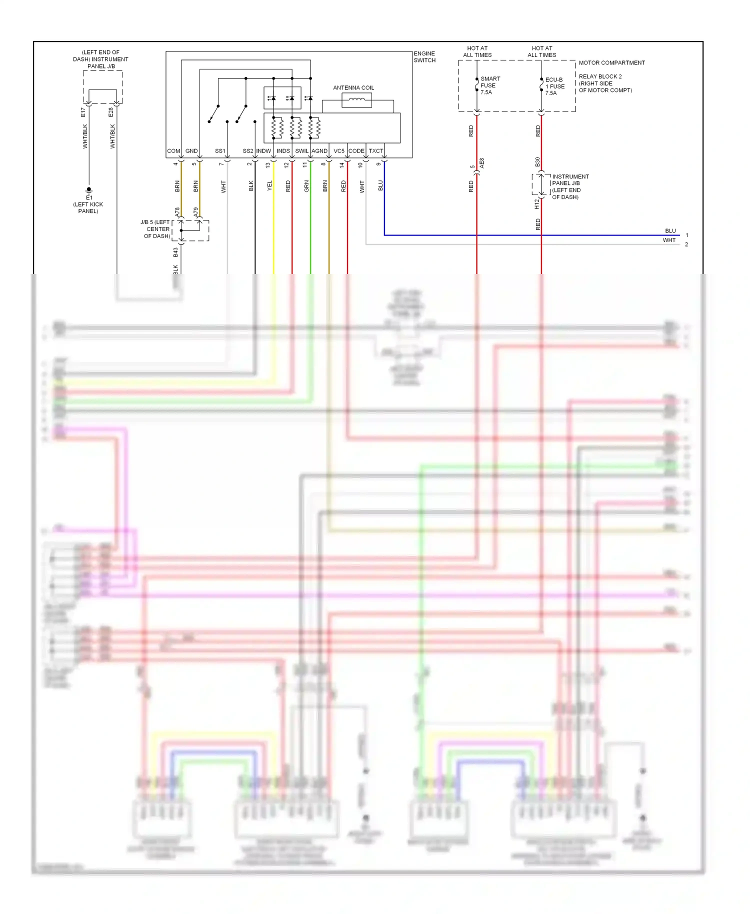Toyota RAV4 IV (2012-2015) engine switch wiring diagram  (2 of 6)