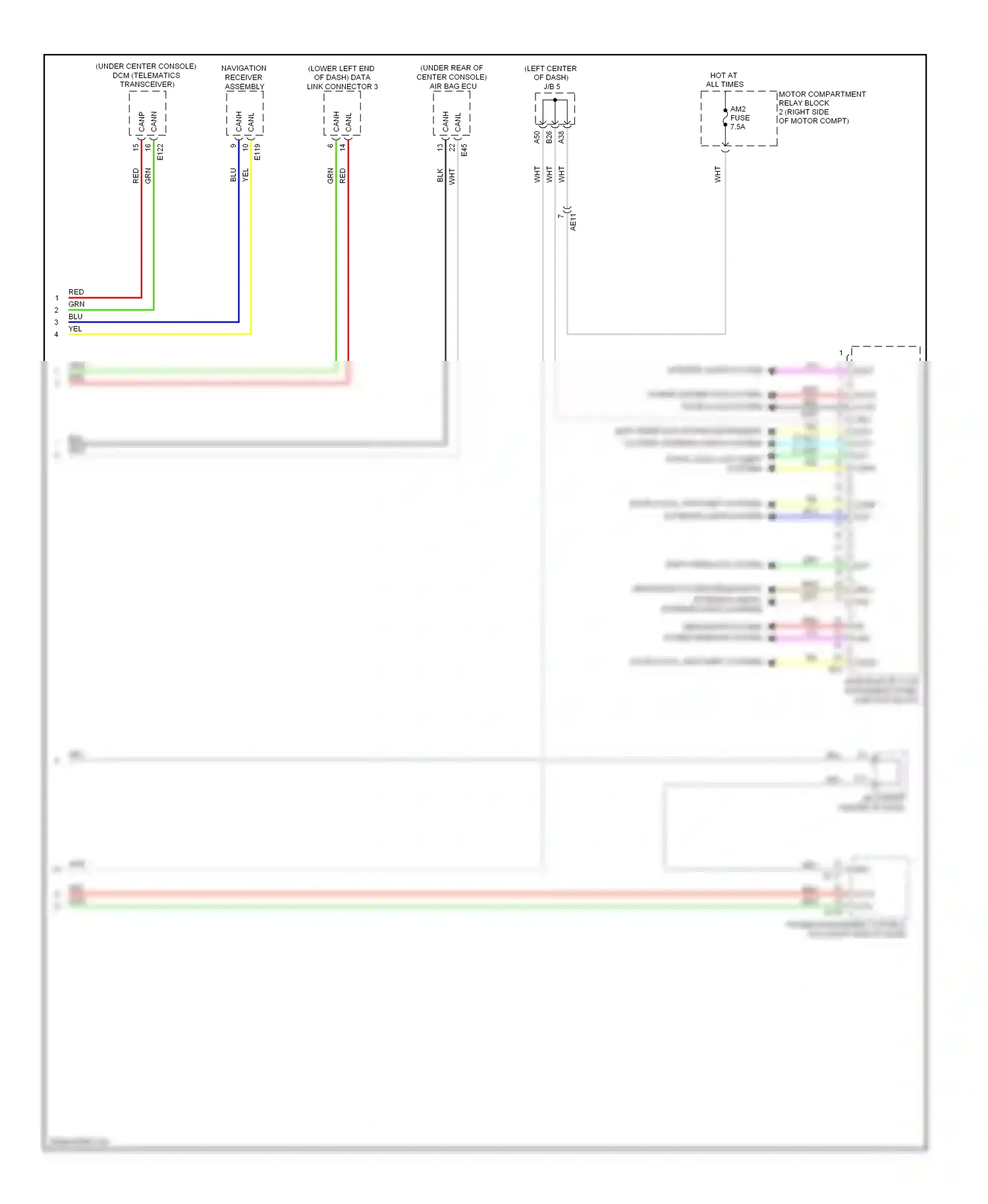 Toyota RAV4 IV (2012-2015) shift interlock system wiring diagram  (1 of 5)