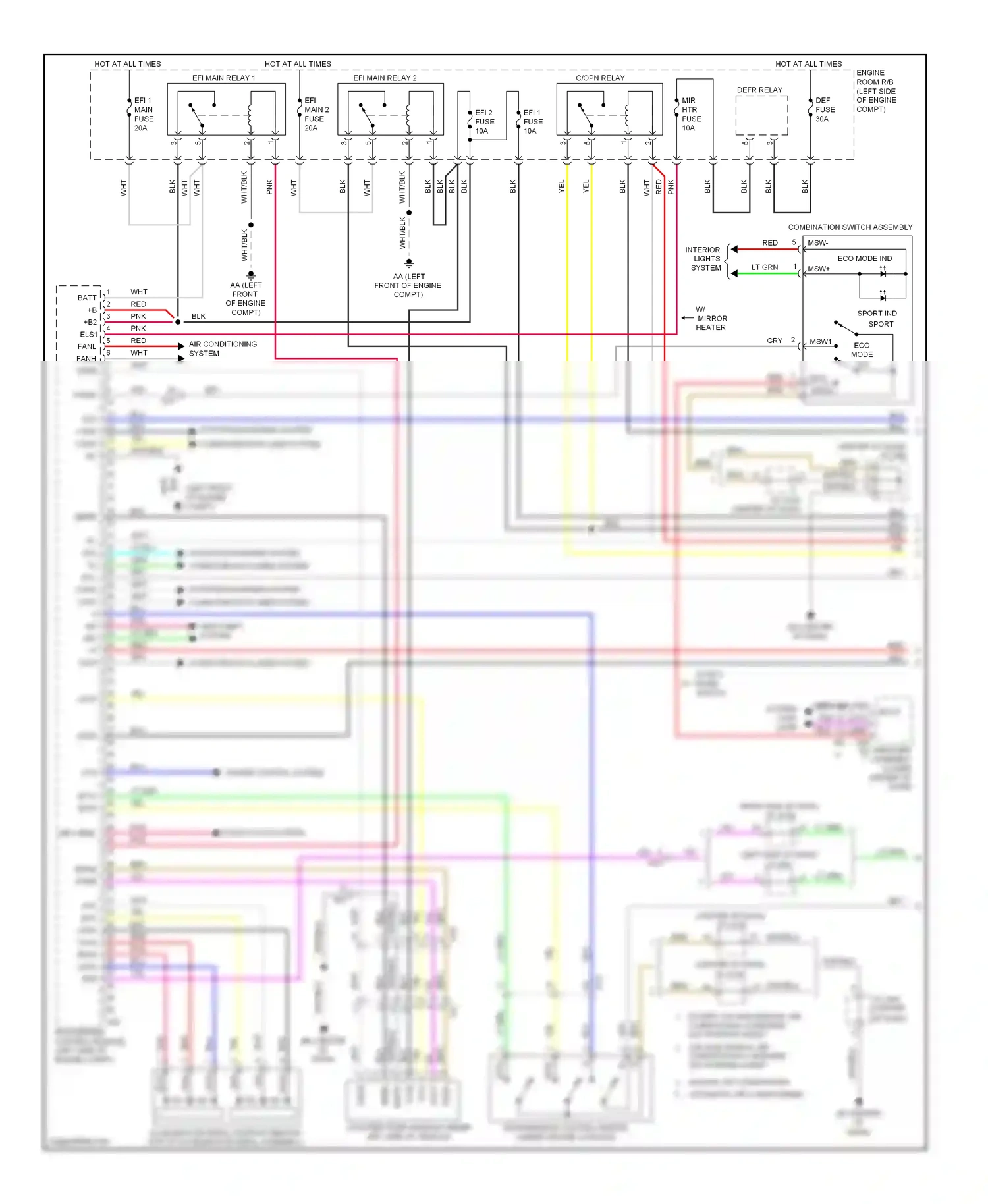 Toyota RAV4 IV (2012-2015) starting/charging system computer data lines system wiring diagram  (1 of 1)