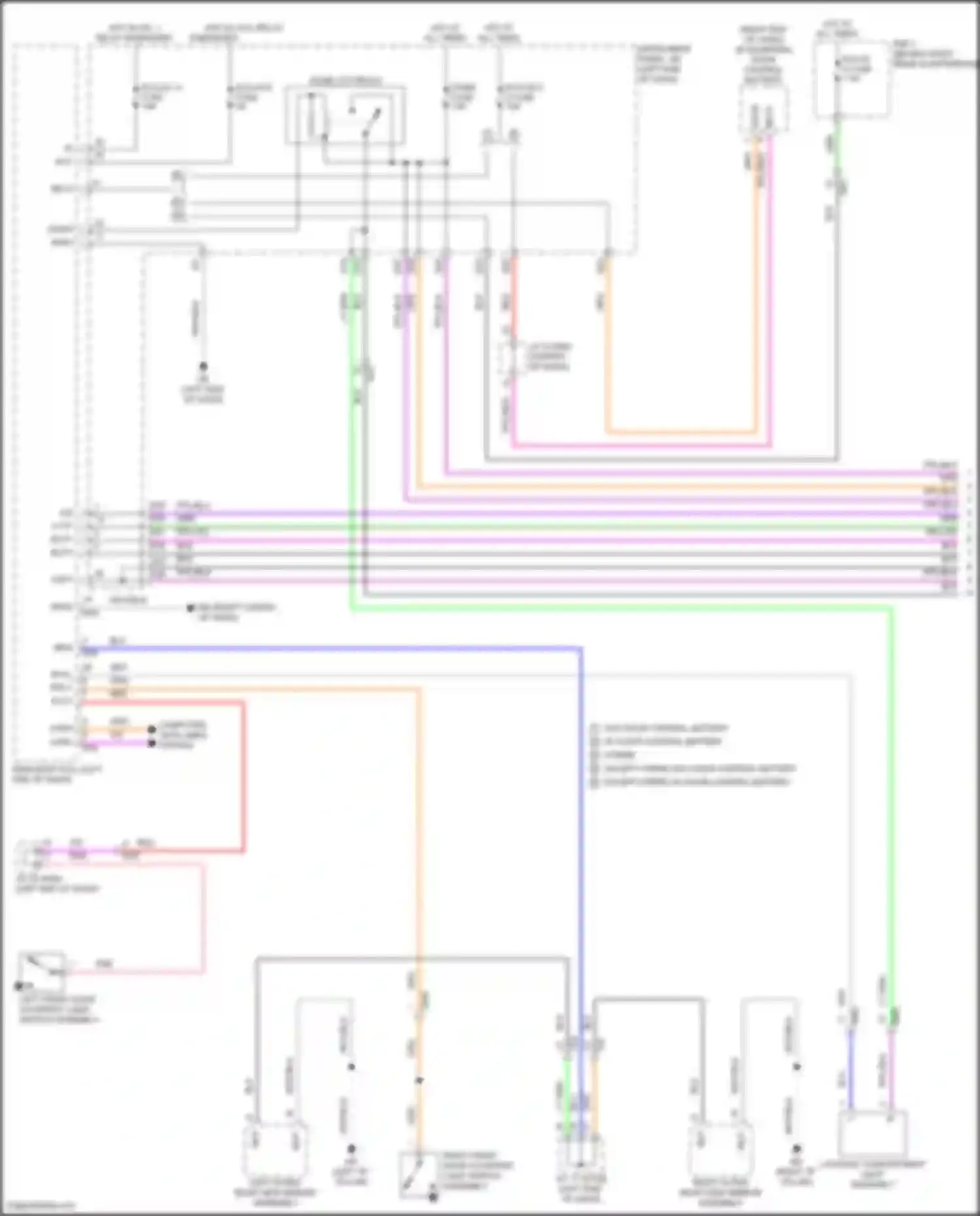 RAV4 Toyota V (2018-2024): Courtesy lamps circuit (1 of 3)