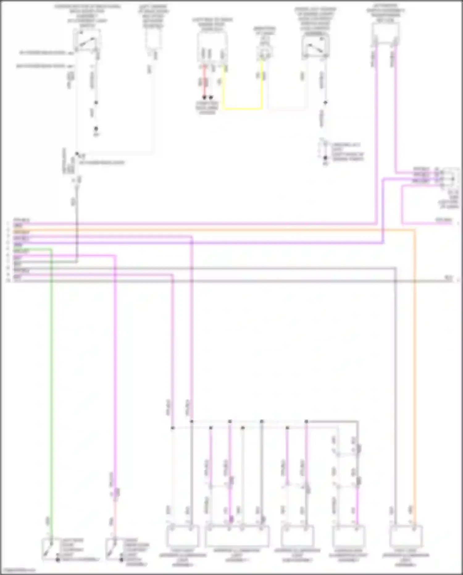 RAV4 Toyota V (2018-2024): Courtesy lamps circuit (2 of 3)