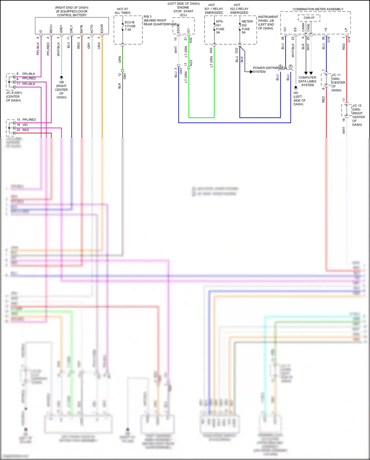 Toyota RAV4 V (2018-2024) code wiring diagram  (1 of 4)