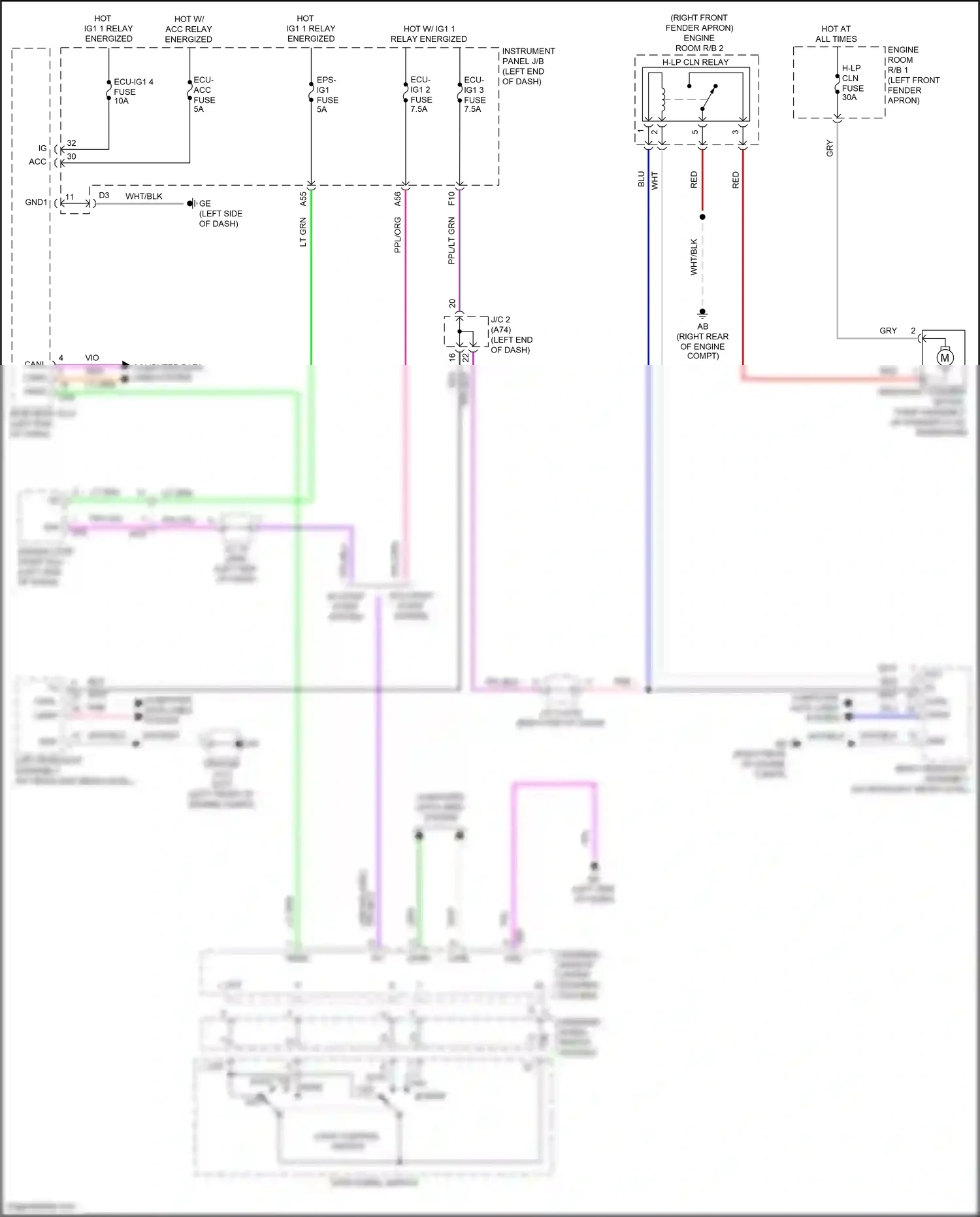 Toyota RAV4 V (2018-2024) computer data lines system wiring diagram  (49 of 121)